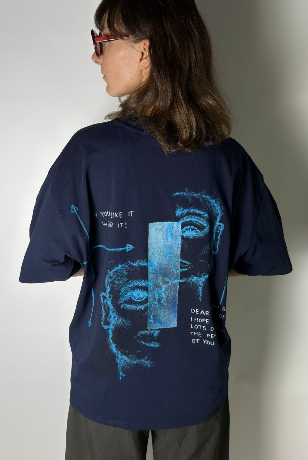 Artwear Oversized T-Shirt | Dunkelblau Nr.1 | L