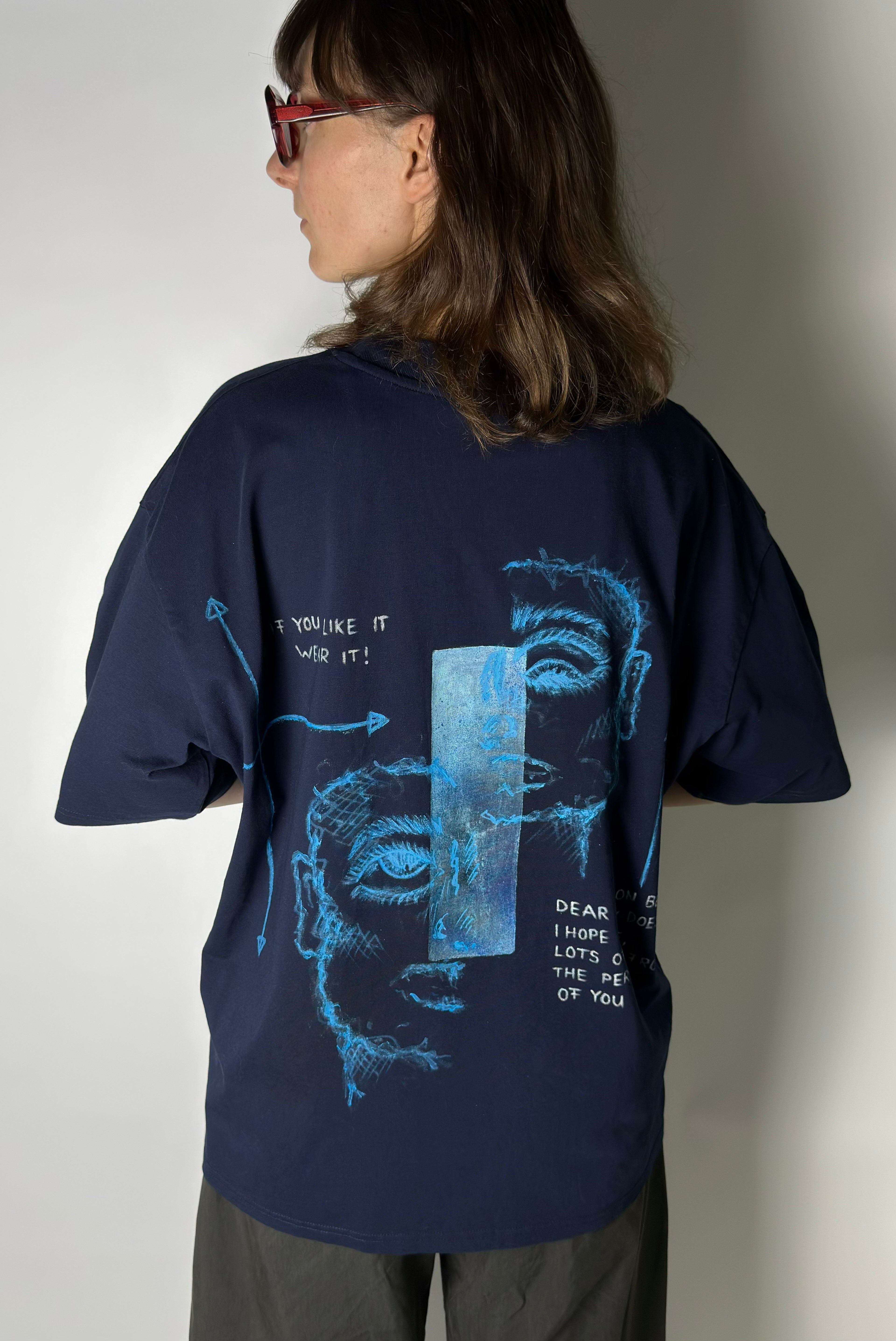 Artwear Oversized T-Shirt | Dunkelblau Nr.1 | L