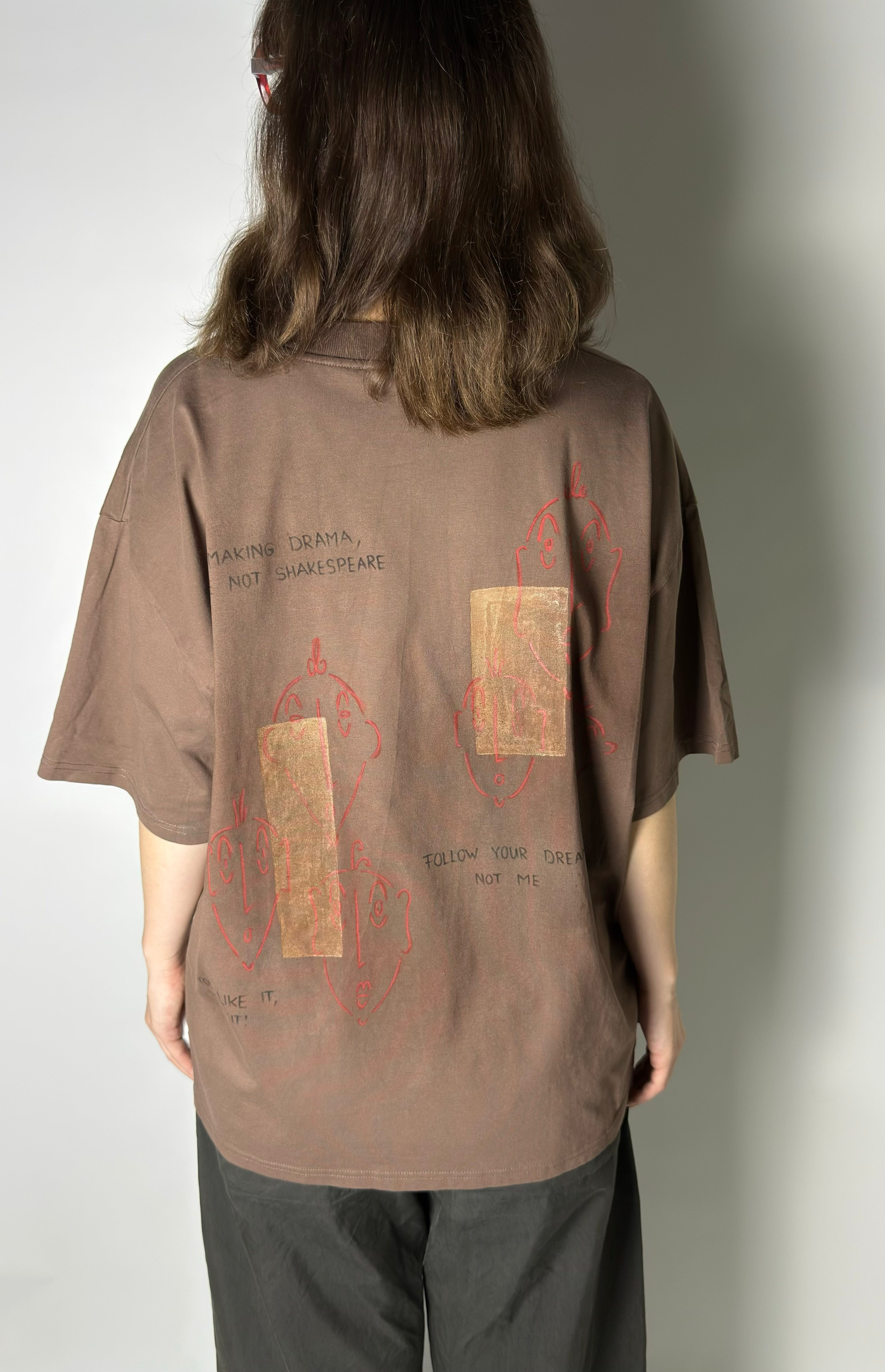 Artwear Oversized T-Shirt | Braun | L