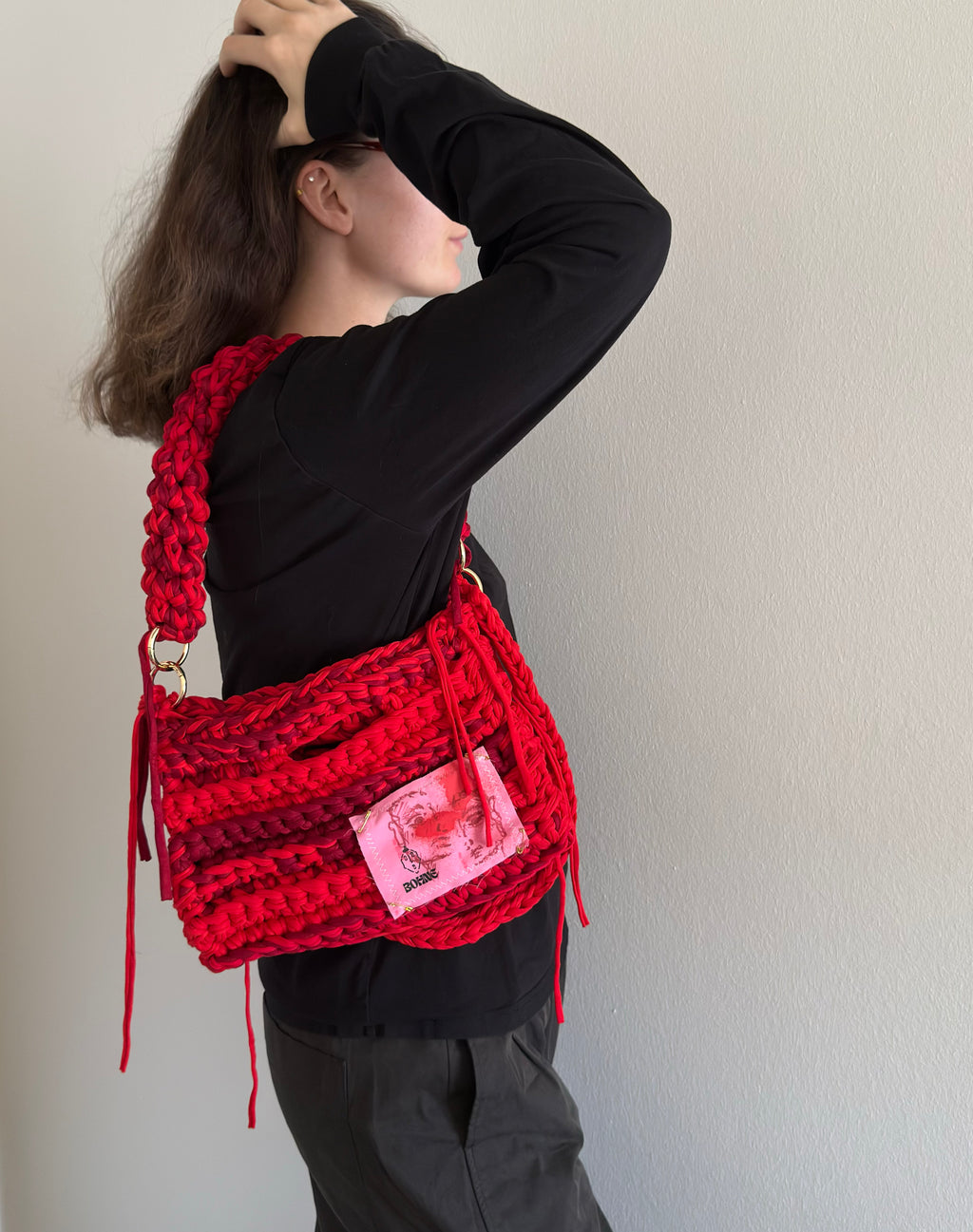 MODUL Fire | handgehäkelte Tasche aus Recyclinggarn