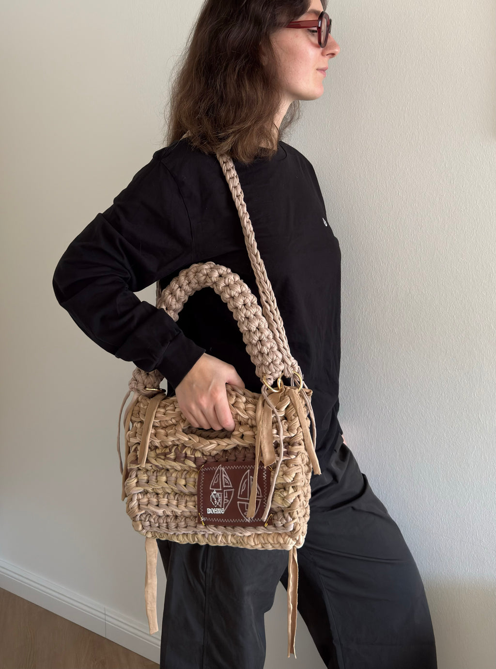 MODUL Sand | handgehäkelte Tasche aus Recyclinggarn