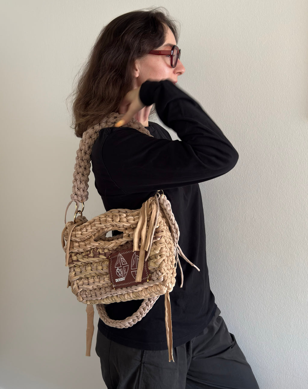 MODUL Sand | handgehäkelte Tasche aus Recyclinggarn
