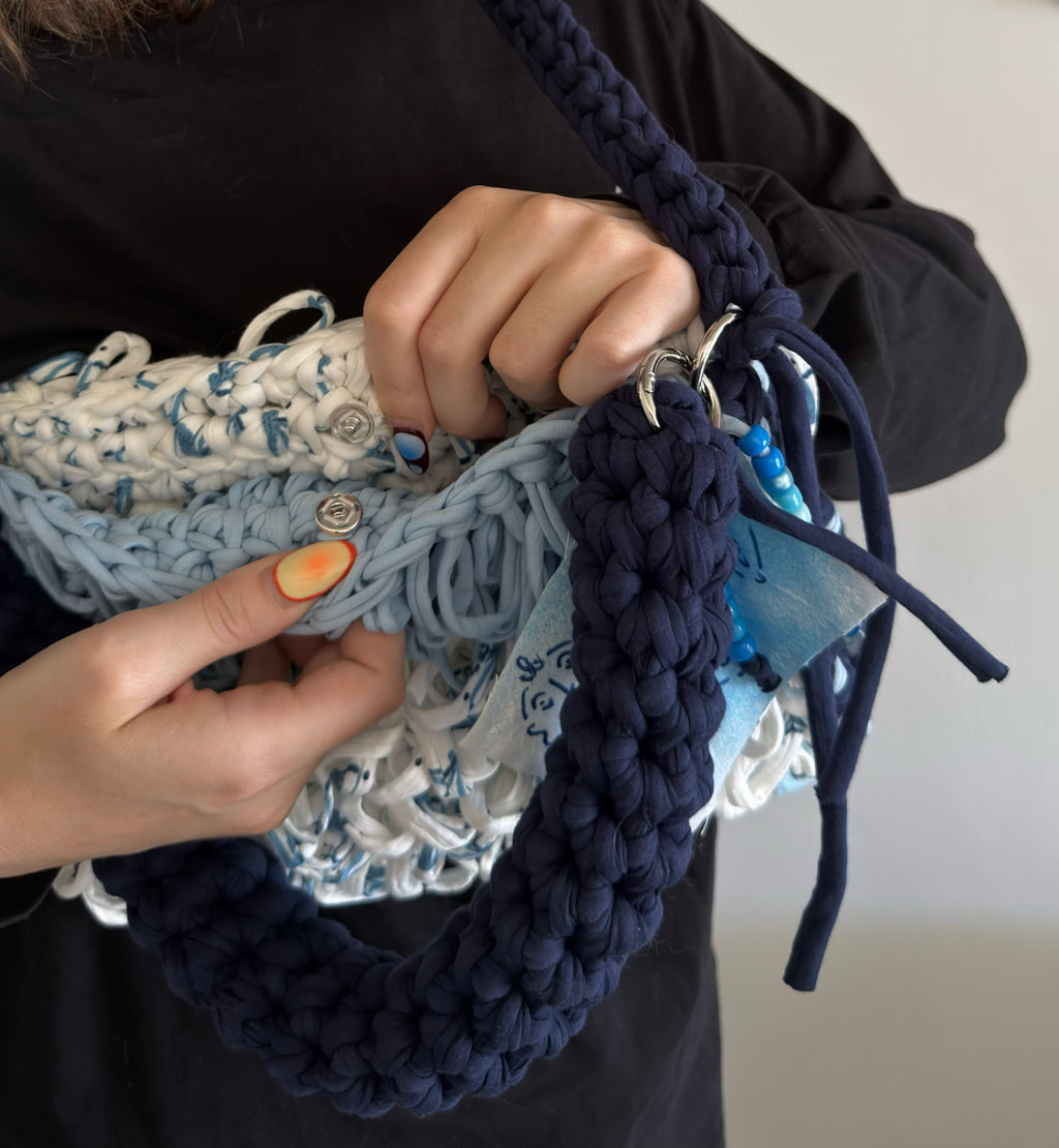 SWAY Santorini | handgehäkelte Tasche aus Recyclinggarn