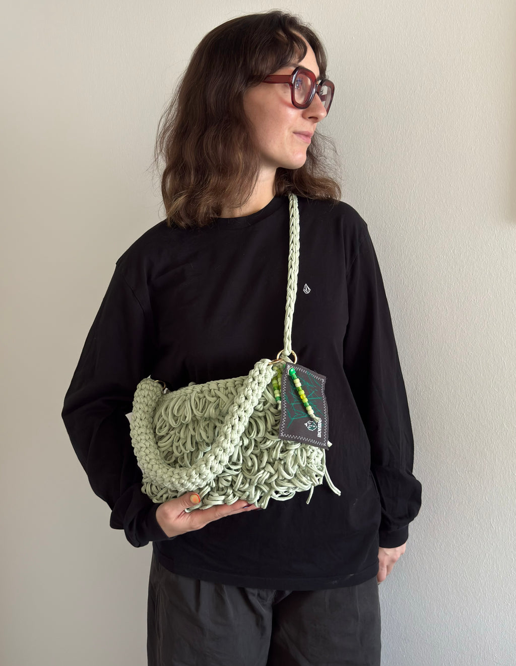 SWAY Mint | handgehäkelte Tasche aus Recyclinggarn