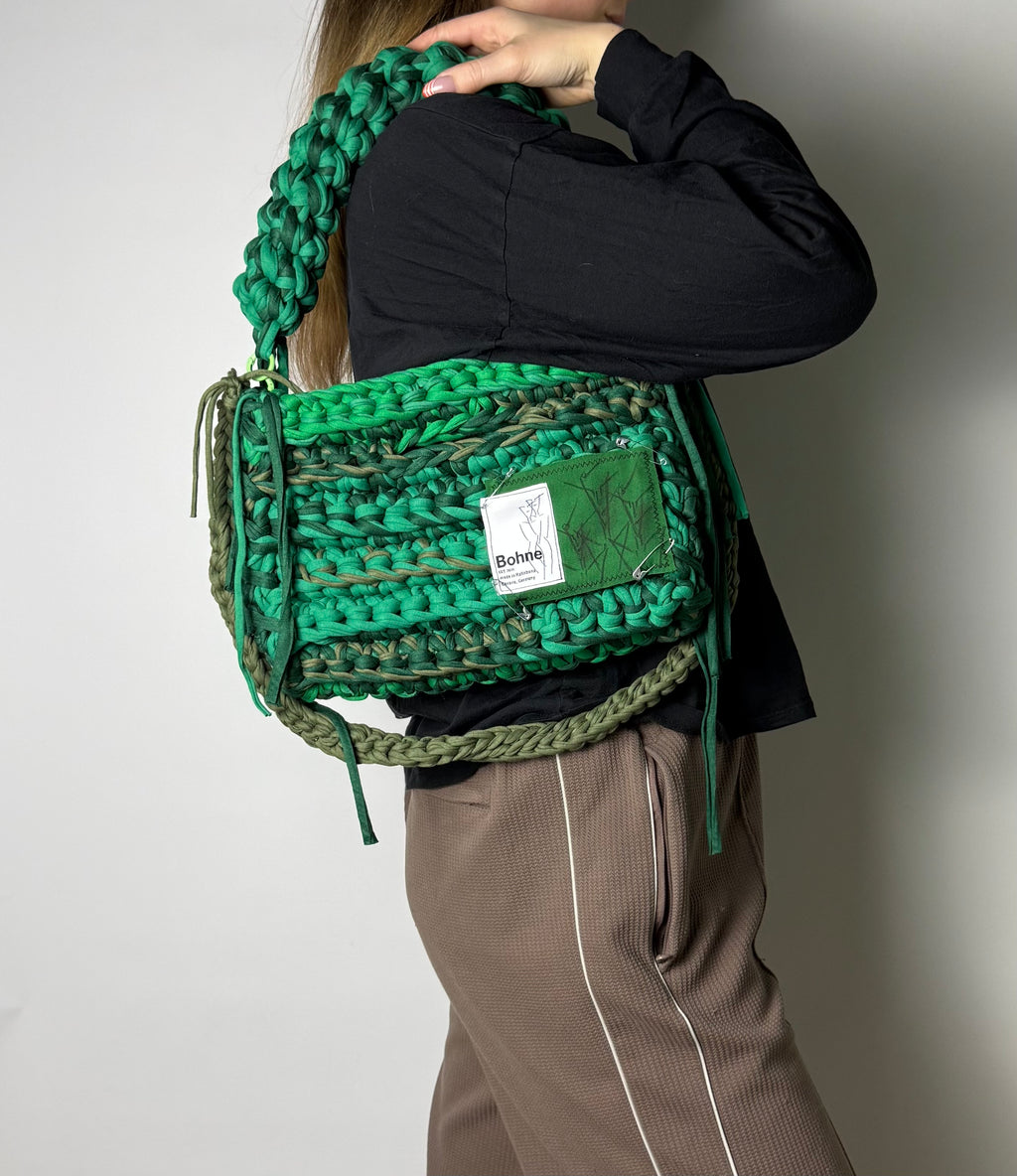 MODUL Moss | handgehäkelte Tasche aus Recyclinggarn