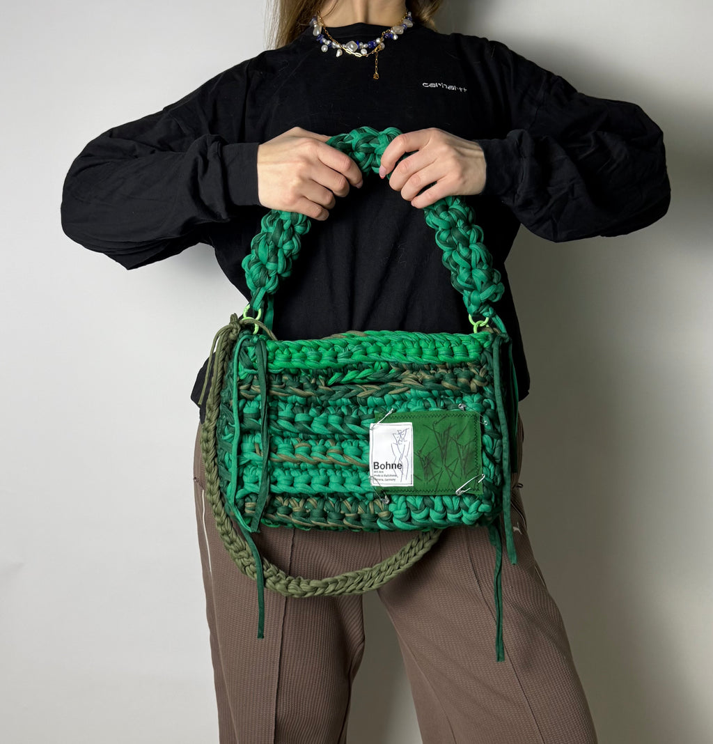 MODUL Moss | handgehäkelte Tasche aus Recyclinggarn