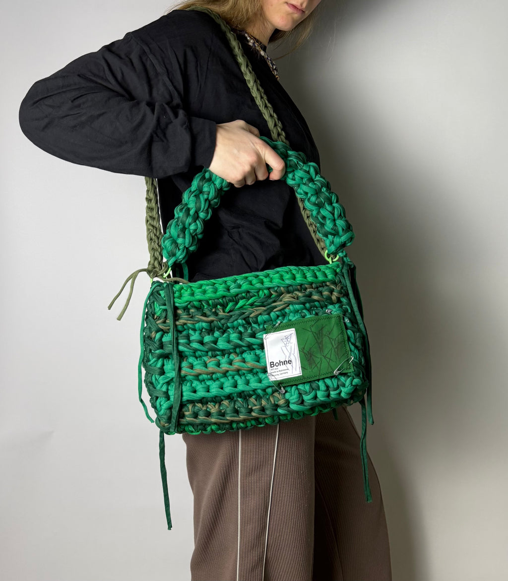MODUL Moss | handgehäkelte Tasche aus Recyclinggarn