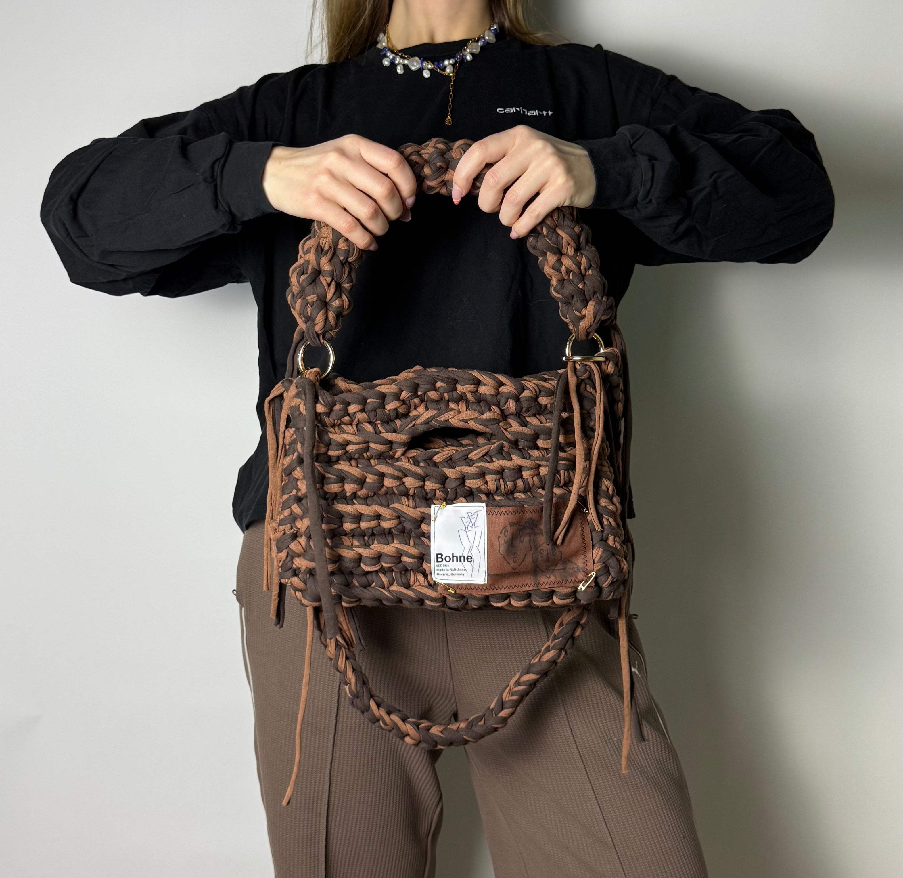 MODUL Earth | handgehäkelte Tasche aus Recyclinggarn