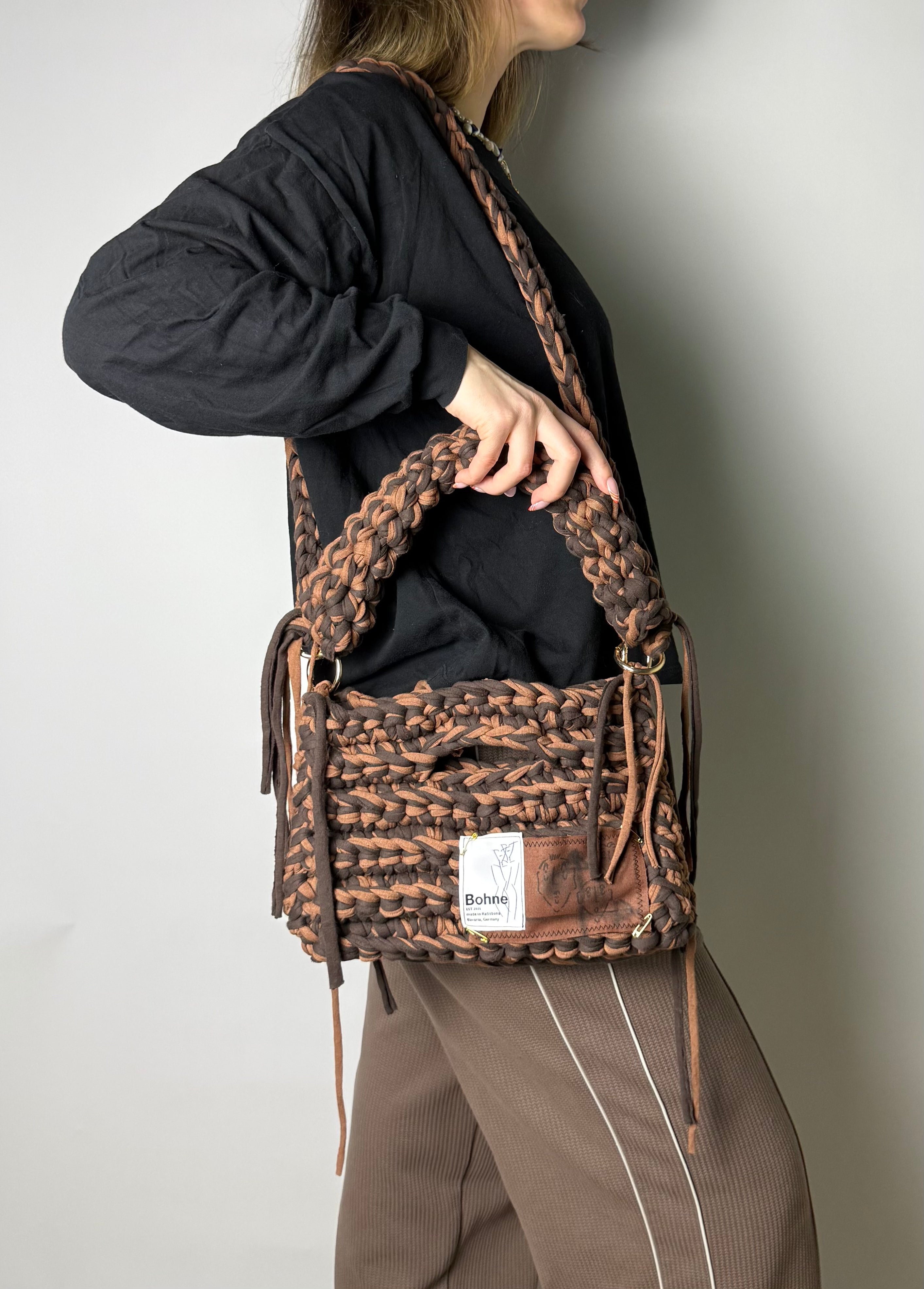 MODUL Earth | handgehäkelte Tasche aus Recyclinggarn