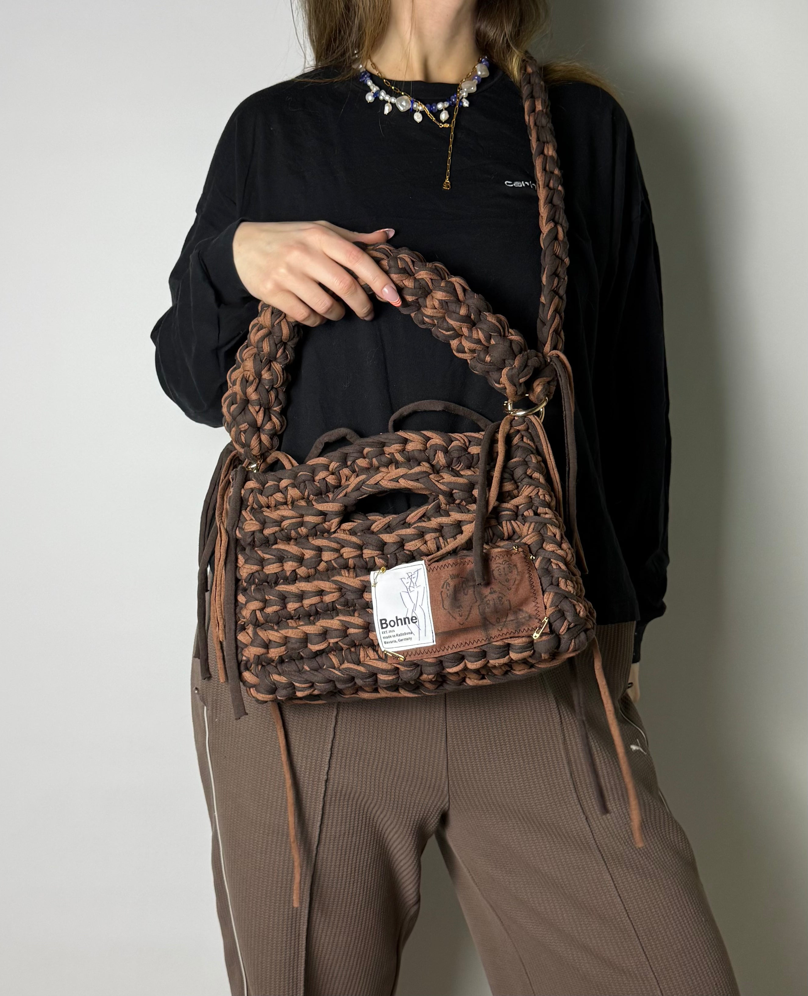 MODUL Earth | handgehäkelte Tasche aus Recyclinggarn