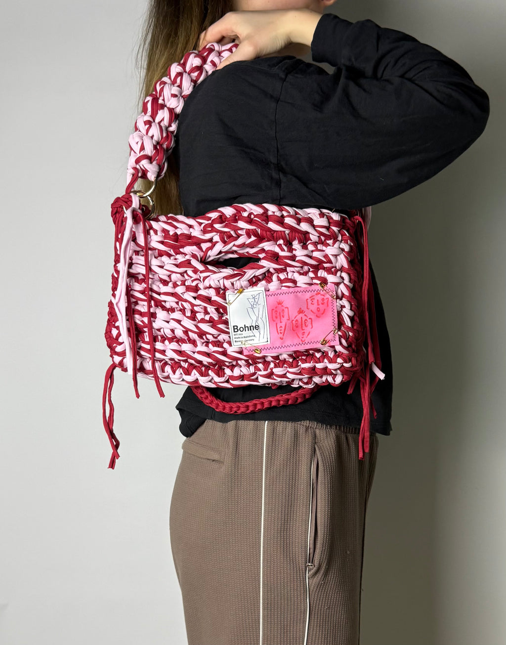 MODUL Berry | handgehäkelte Tasche aus Recyclinggarn