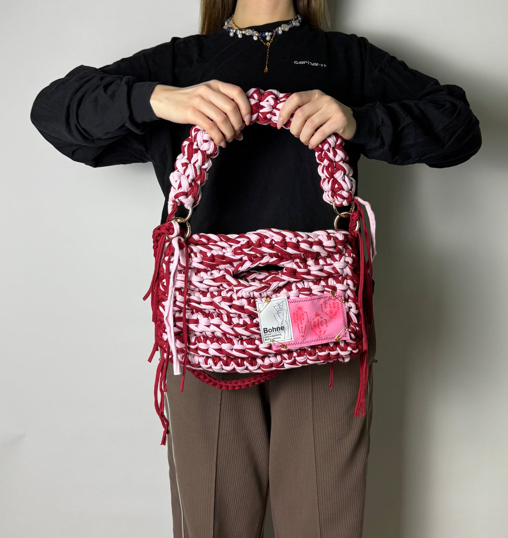 MODUL Berry | handgehäkelte Tasche aus Recyclinggarn