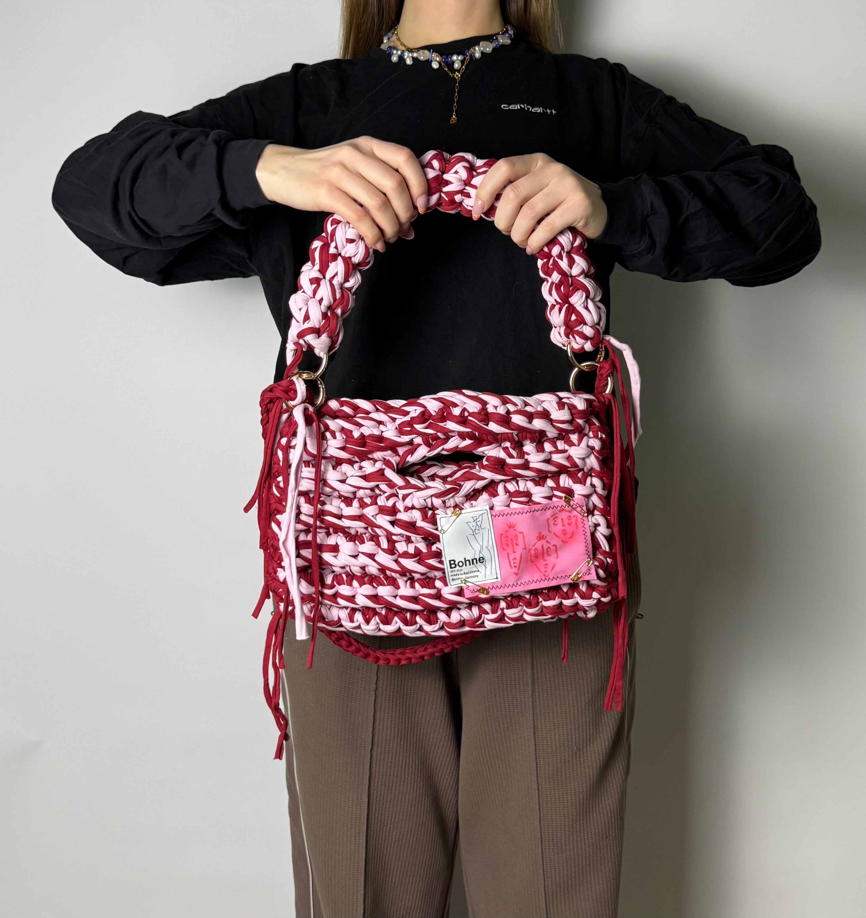 MODUL Berry | handgehäkelte Tasche aus Recyclinggarn