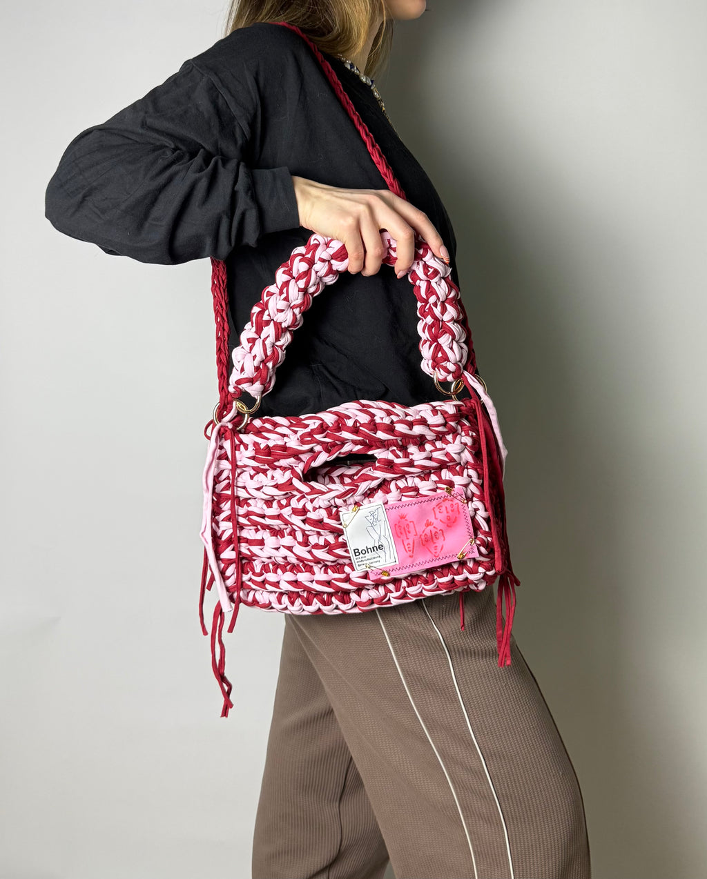 MODUL Berry | handgehäkelte Tasche aus Recyclinggarn