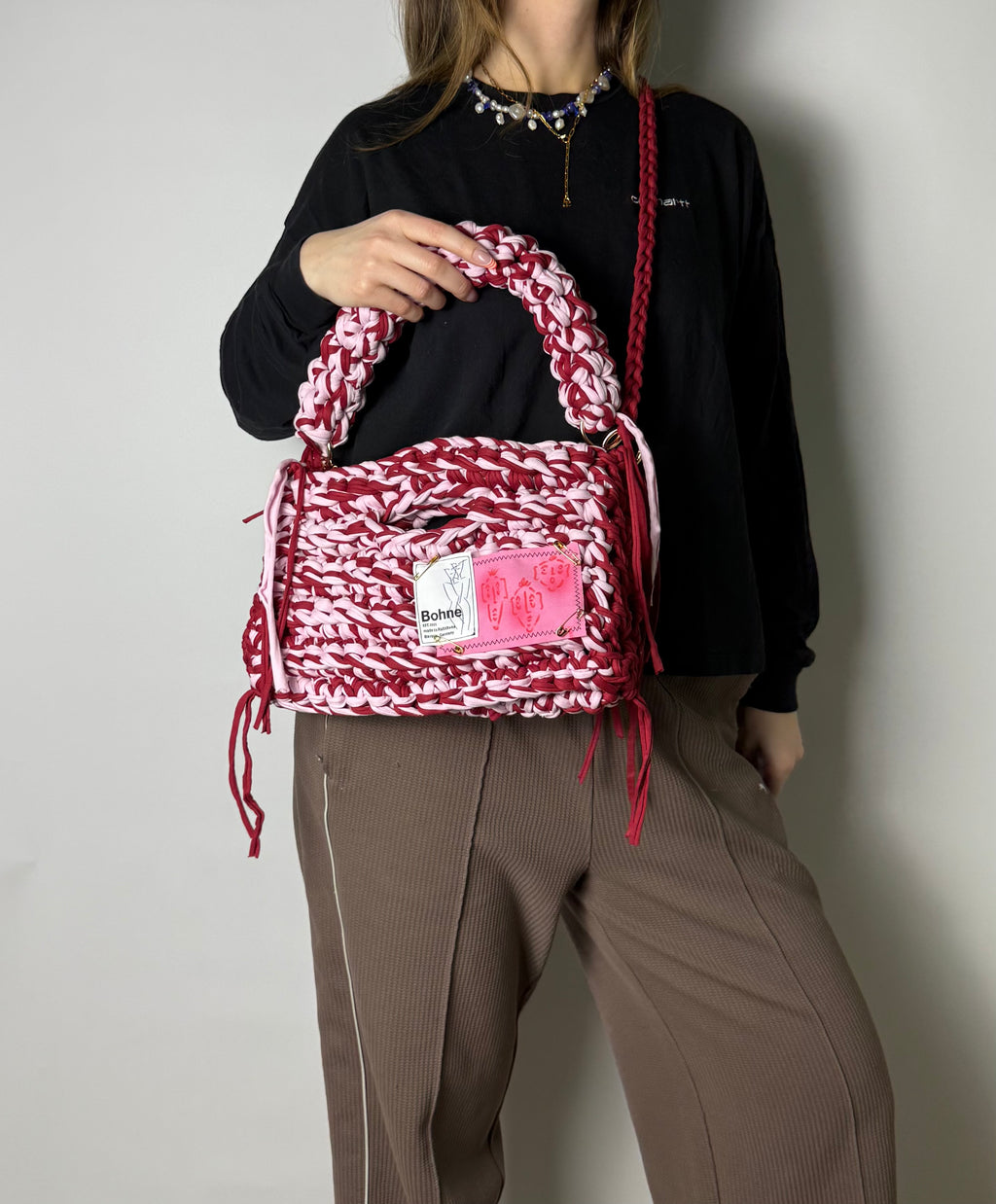 MODUL Berry | handgehäkelte Tasche aus Recyclinggarn