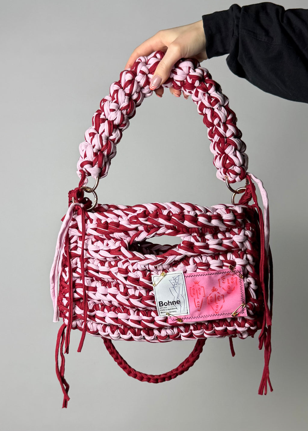 MODUL Berry | handgehäkelte Tasche aus Recyclinggarn