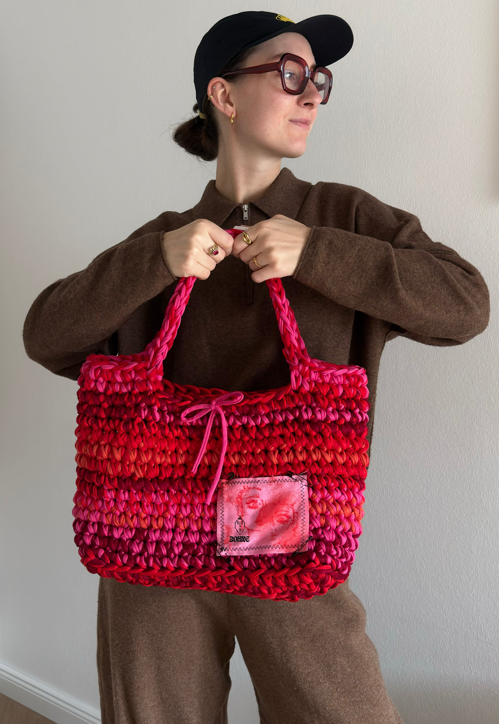 TOTE Poppy | handgehäkelte Tasche aus Recyclinggarn