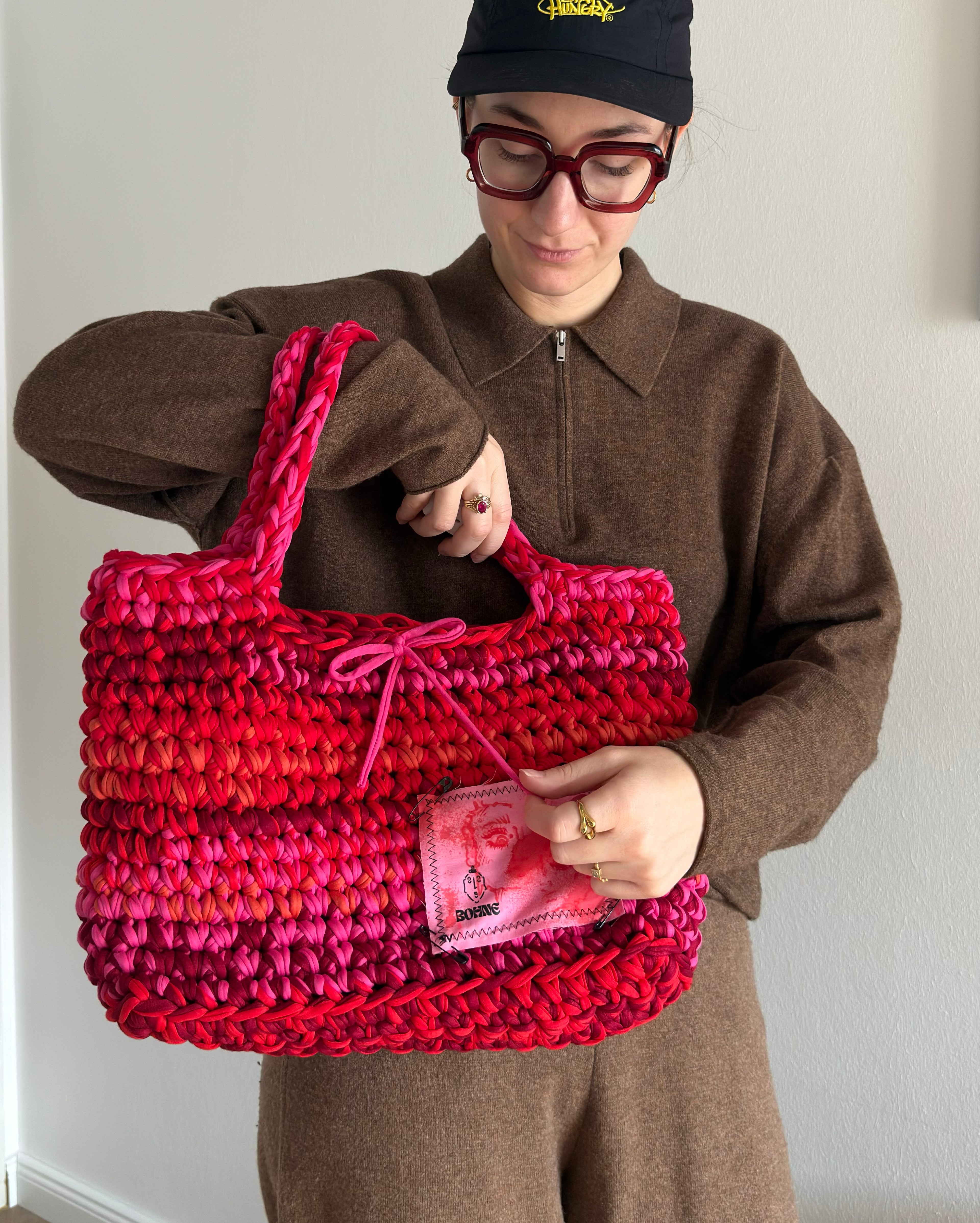 TOTE Poppy | handgehäkelte Tasche aus Recyclinggarn