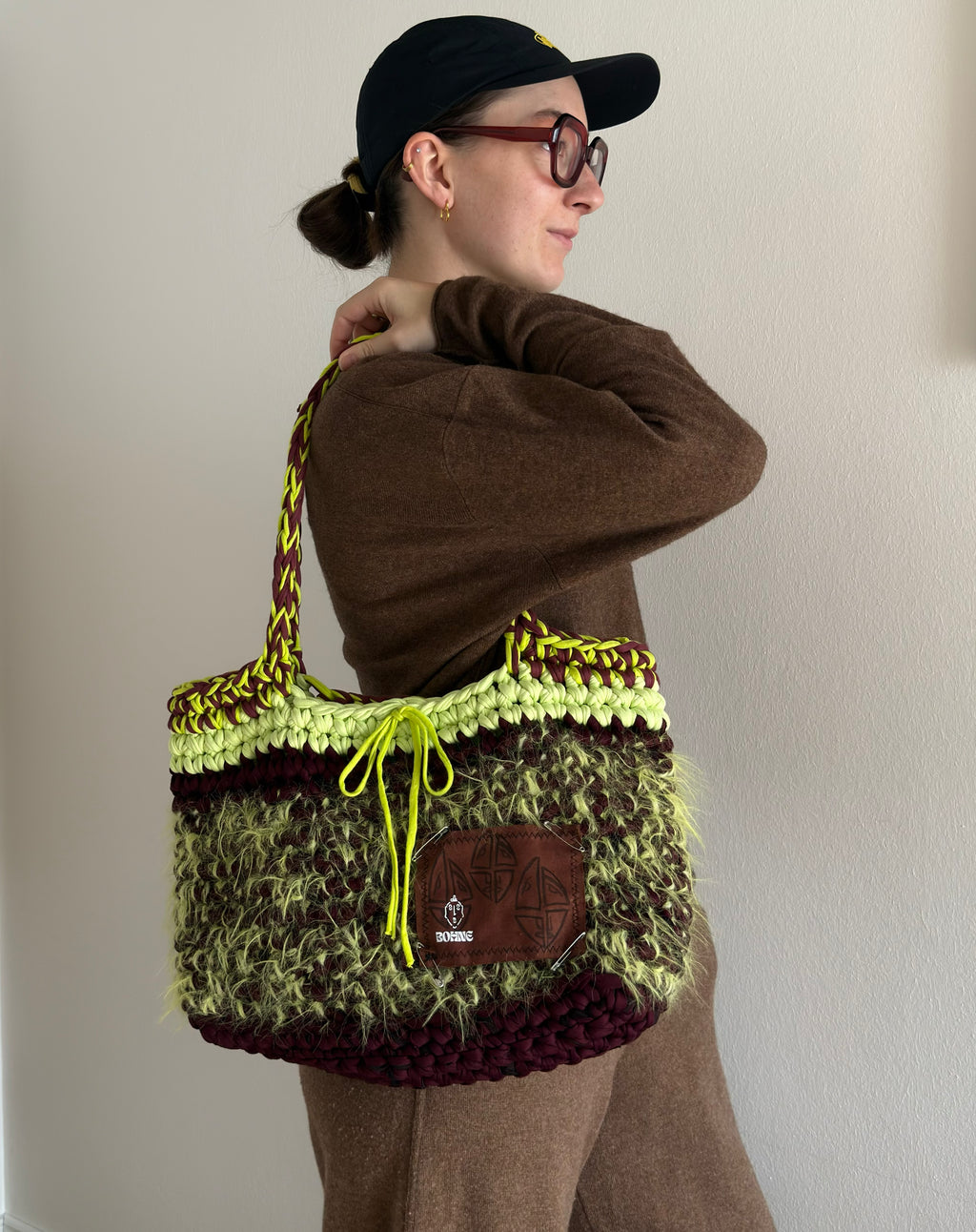 TOTE Wild Fern | handgehäkelte Tasche aus Recyclinggarn