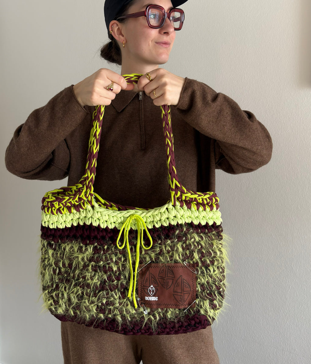 TOTE Wild Fern | handgehäkelte Tasche aus Recyclinggarn