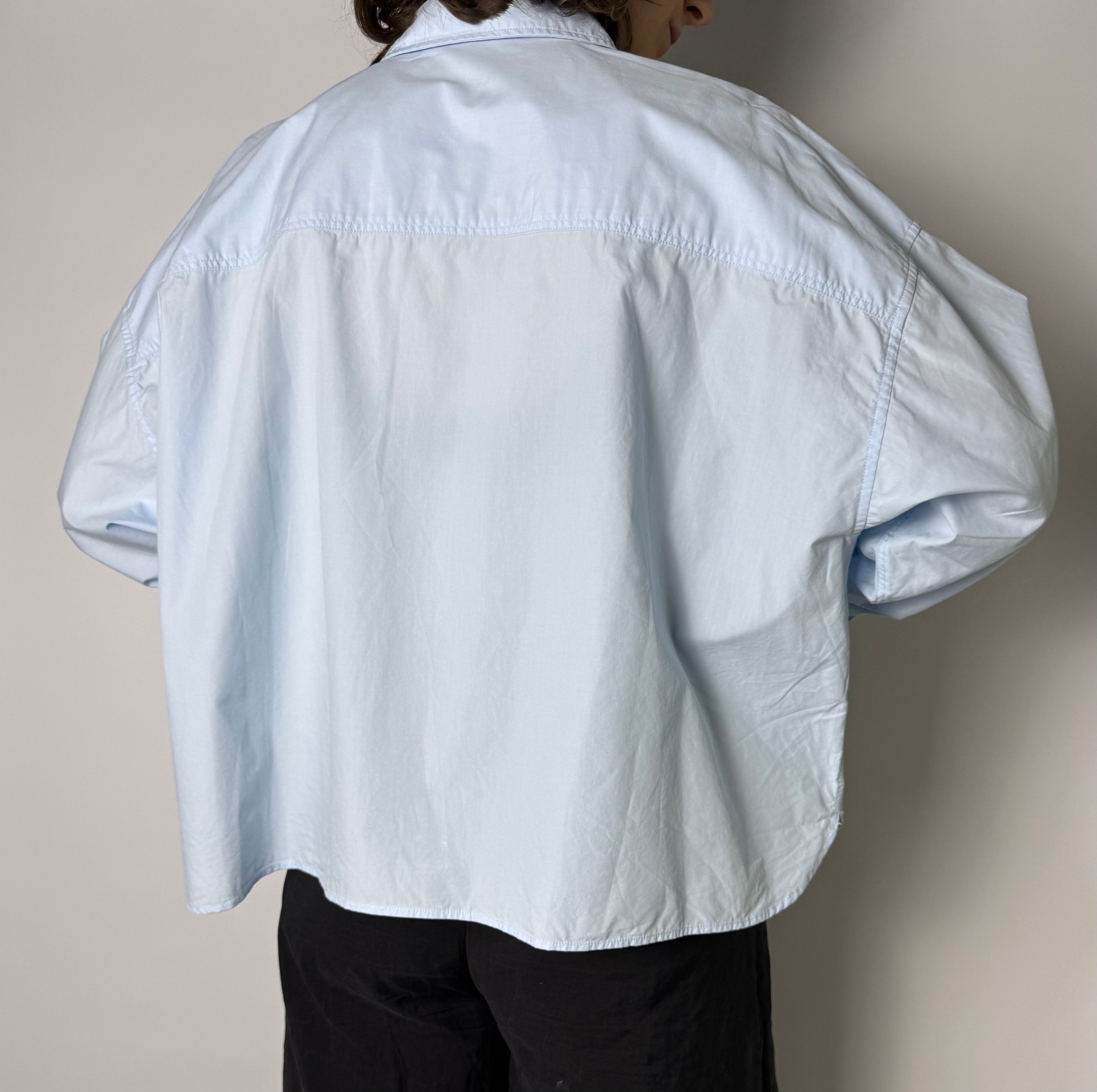 Crochet Kollektion | Blumen Hemd | Blau