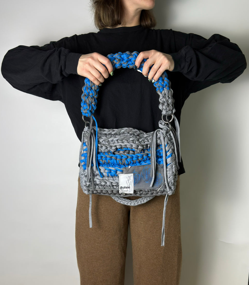 MODUL Stone| handgehäkelte Tasche aus Recyclinggarn