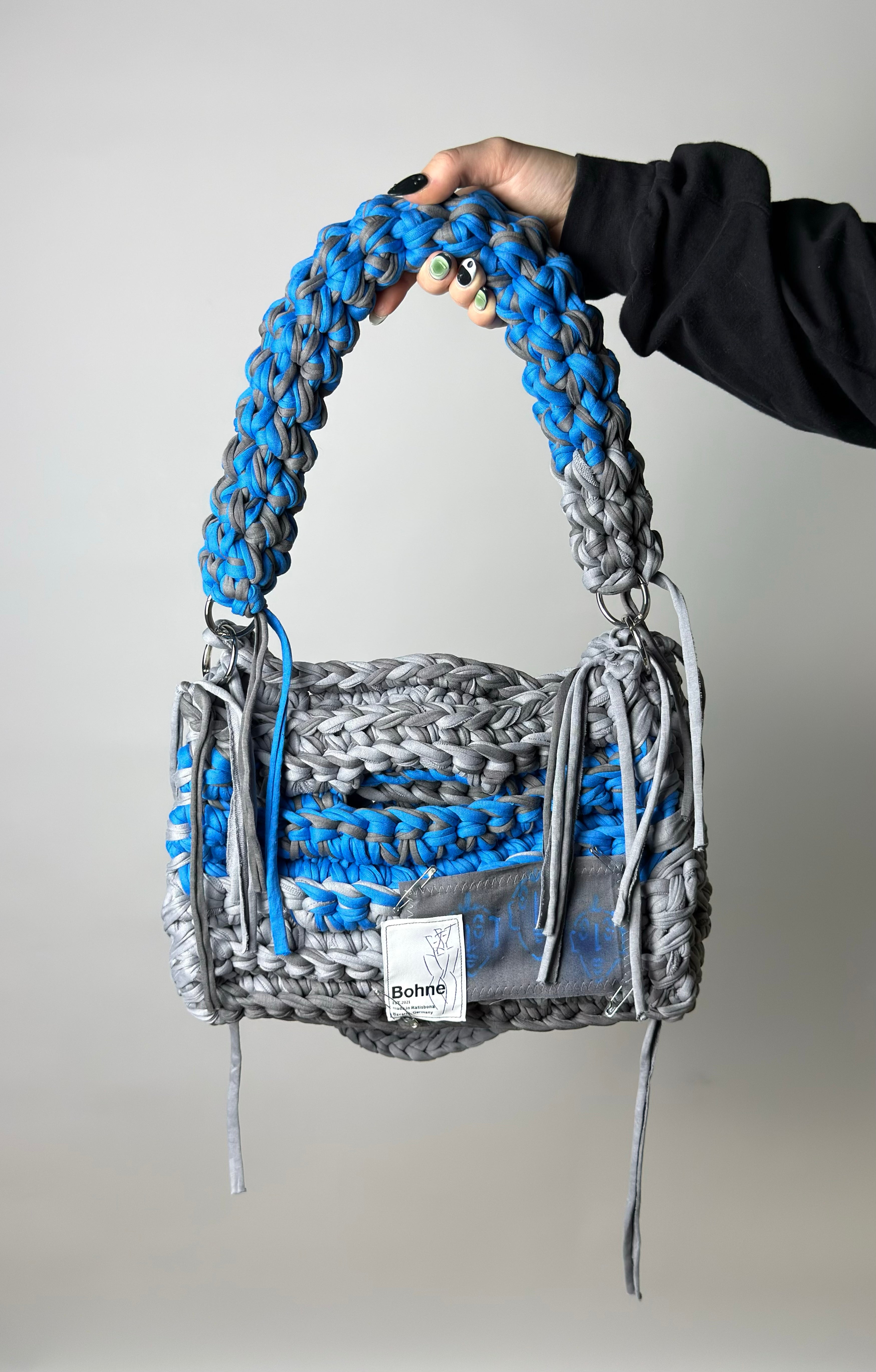 MODUL Stone| handgehäkelte Tasche aus Recyclinggarn