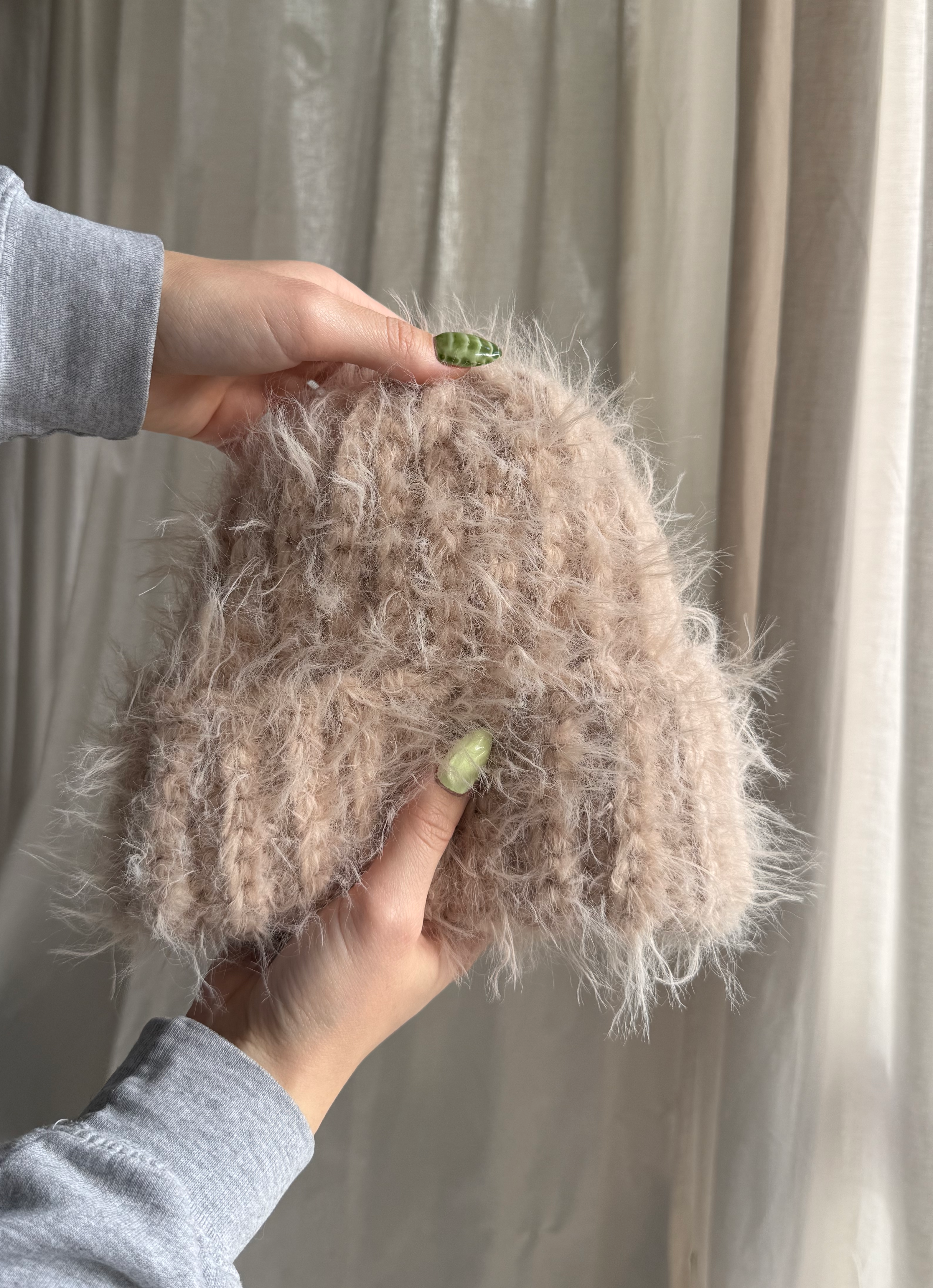 Crochet fuzzy Beanie | Größe S-L