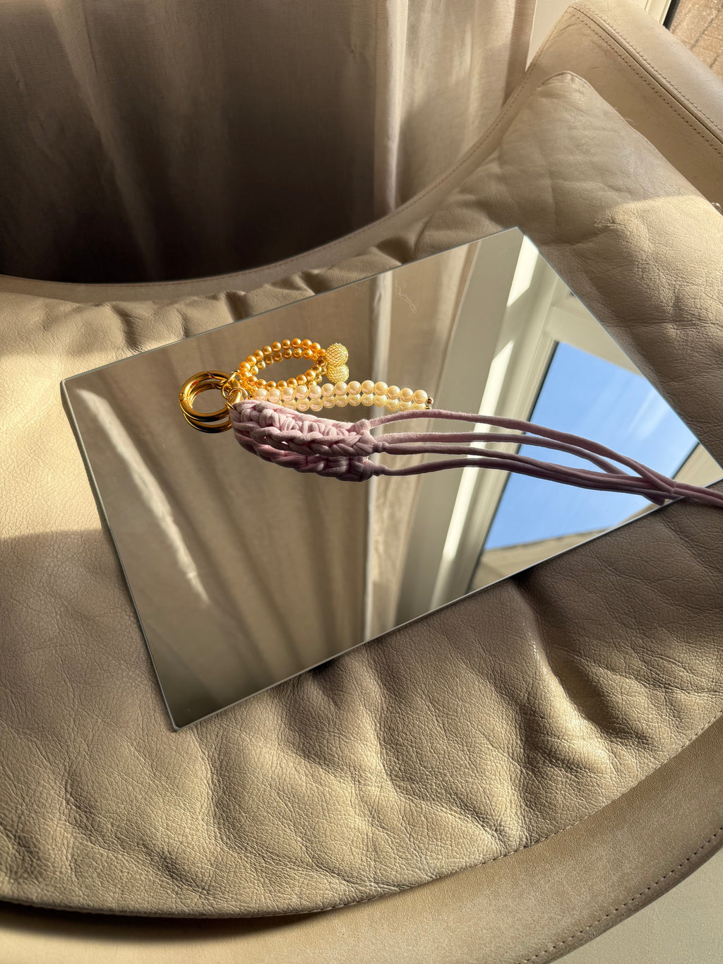 Perlenanhänger gold