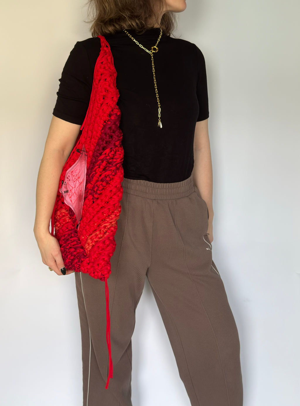 TRIA Fire XXL | handgehäkelte Tasche aus Recyclinggarn