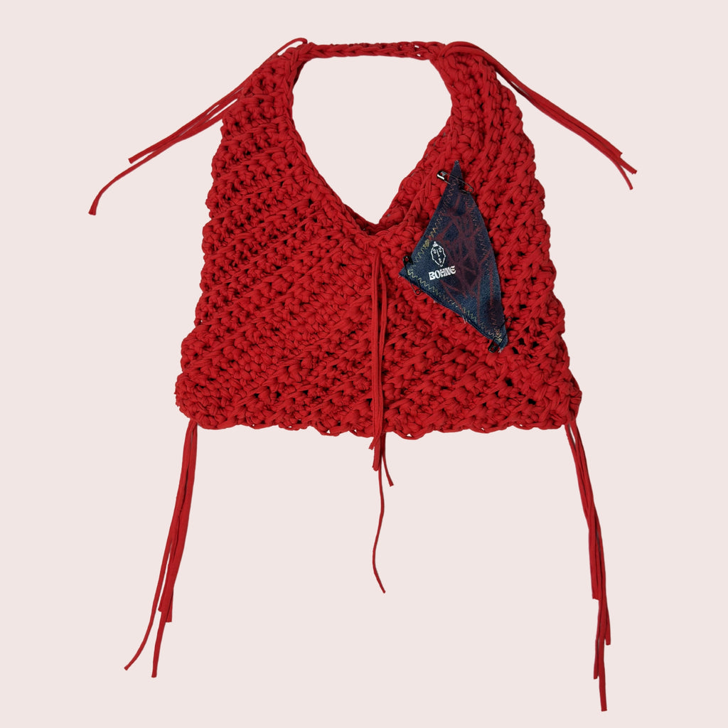 TRIA Ruby M | handgehäkelte Tasche aus Recyclinggarn