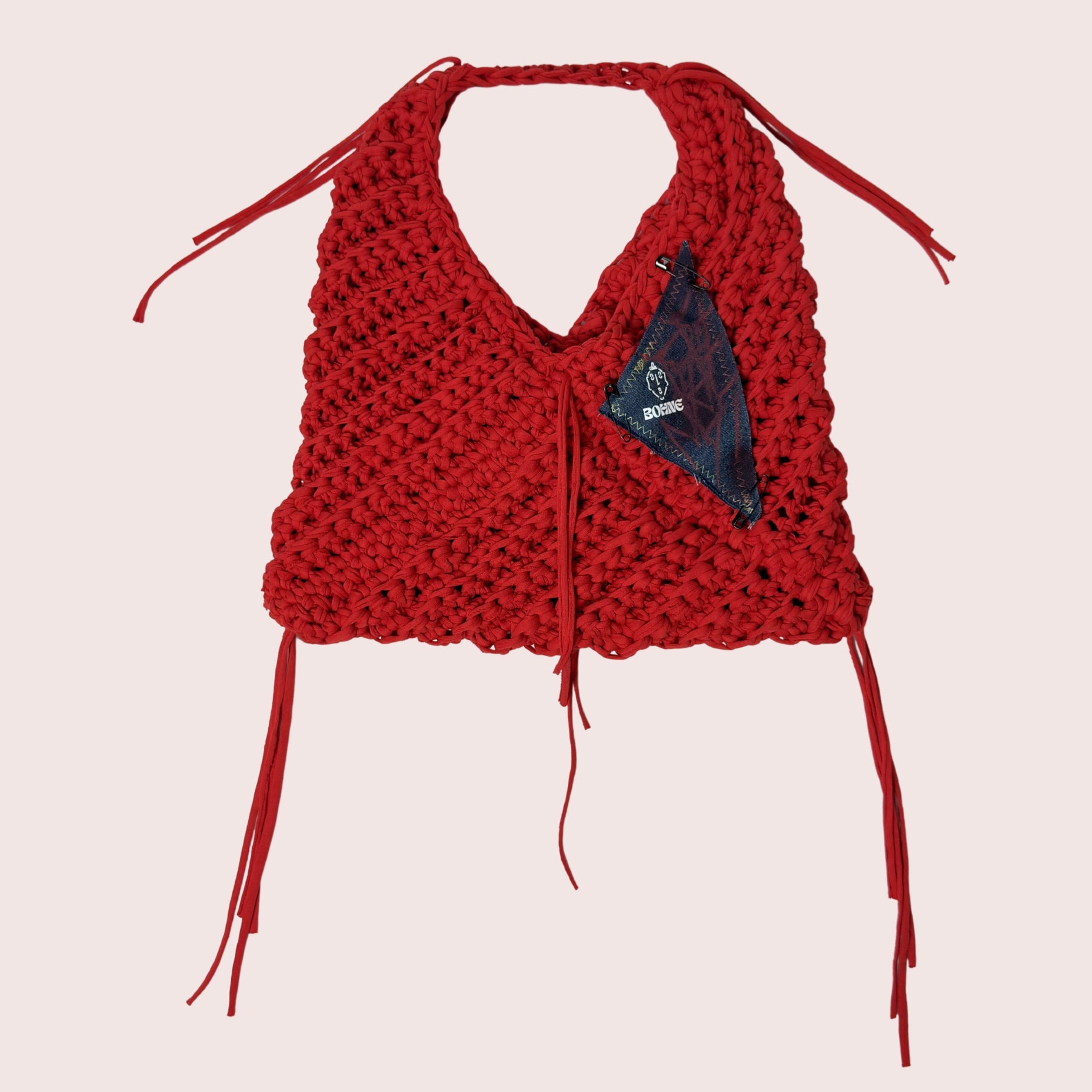 TRIA Ruby M | handgehäkelte Tasche aus Recyclinggarn