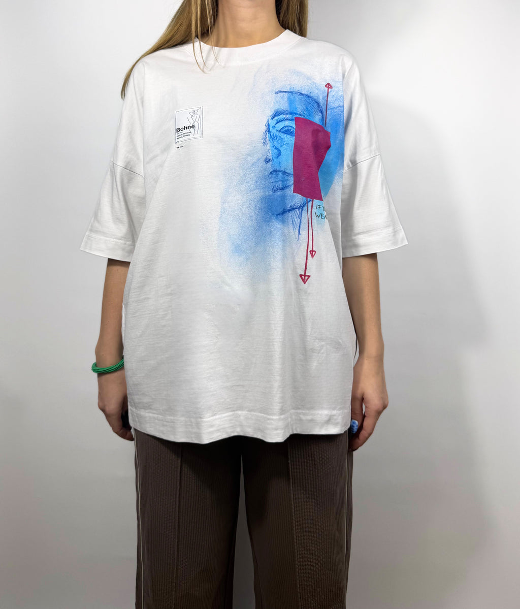 Handbemaltes T-Shirt aus Bio-Baumwolle | XL