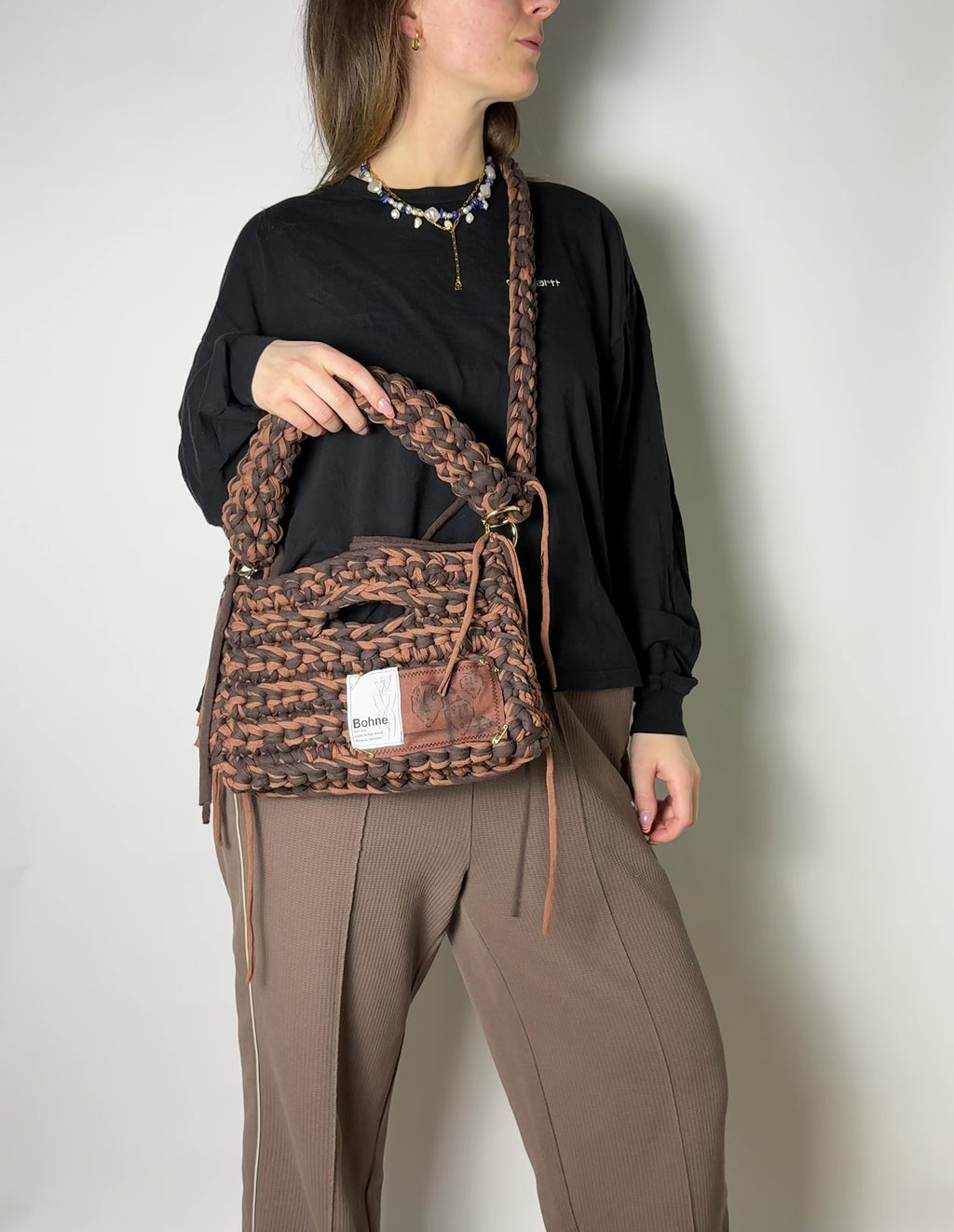 MODUL Earth | handgehäkelte Tasche aus Recyclinggarn