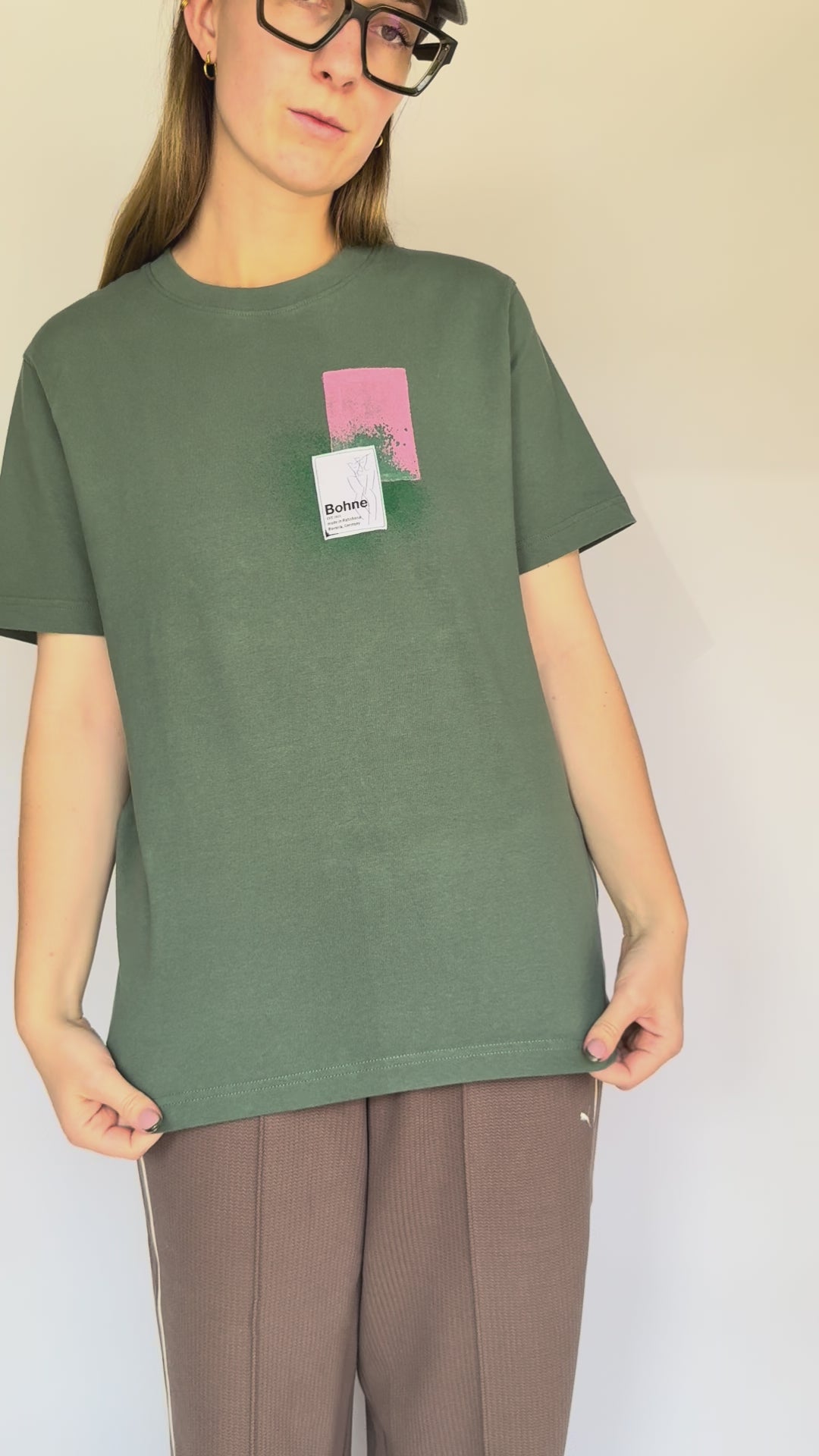 Handbemaltes T-Shirt aus Bio-Baumwolle | S