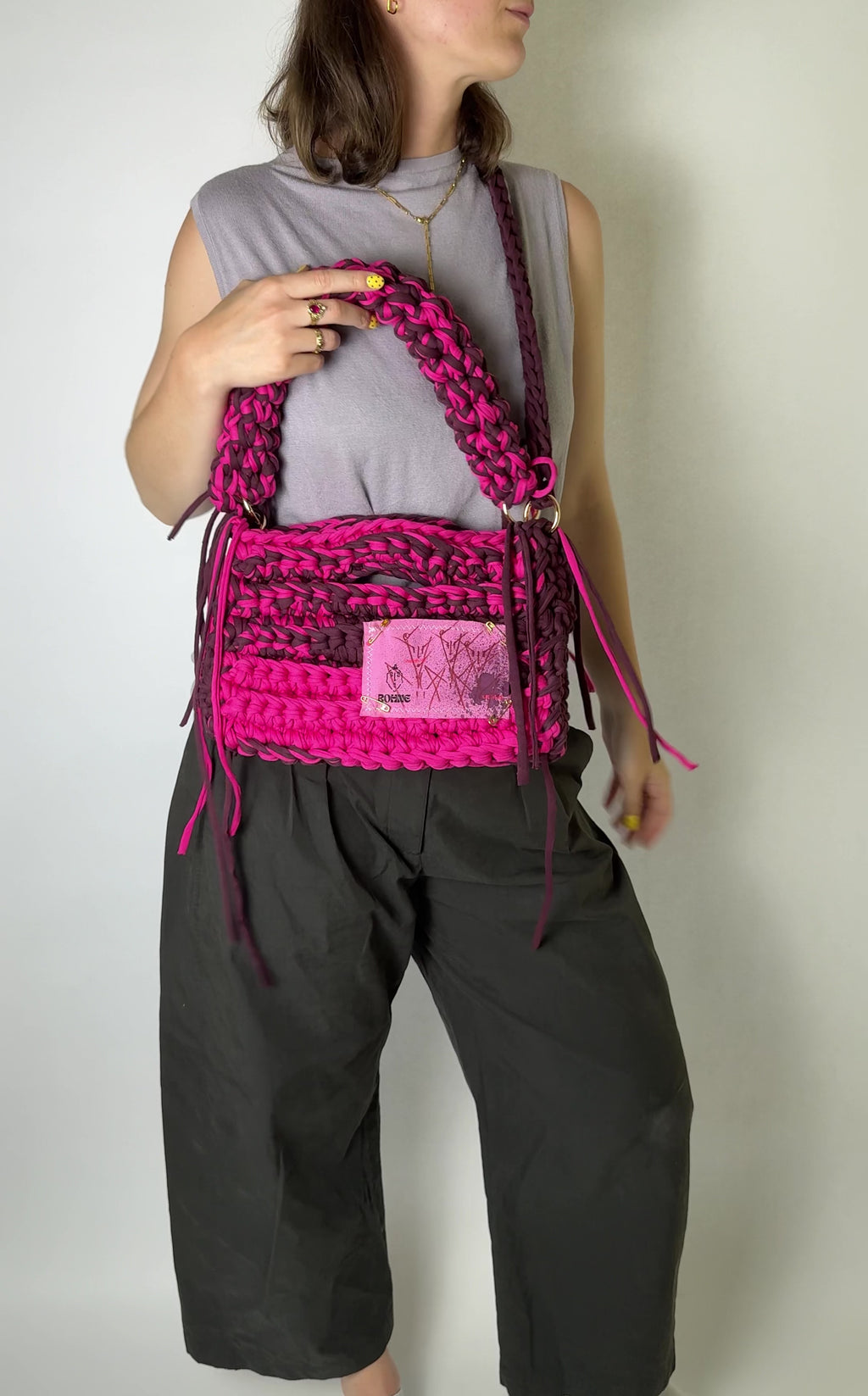 MODUL Velvet | handgehäkelte Tasche aus Recyclinggarn