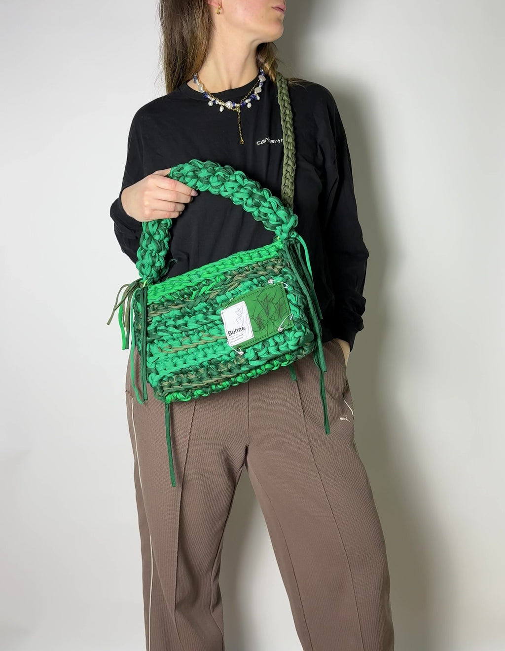 MODUL Moss | handgehäkelte Tasche aus Recyclinggarn