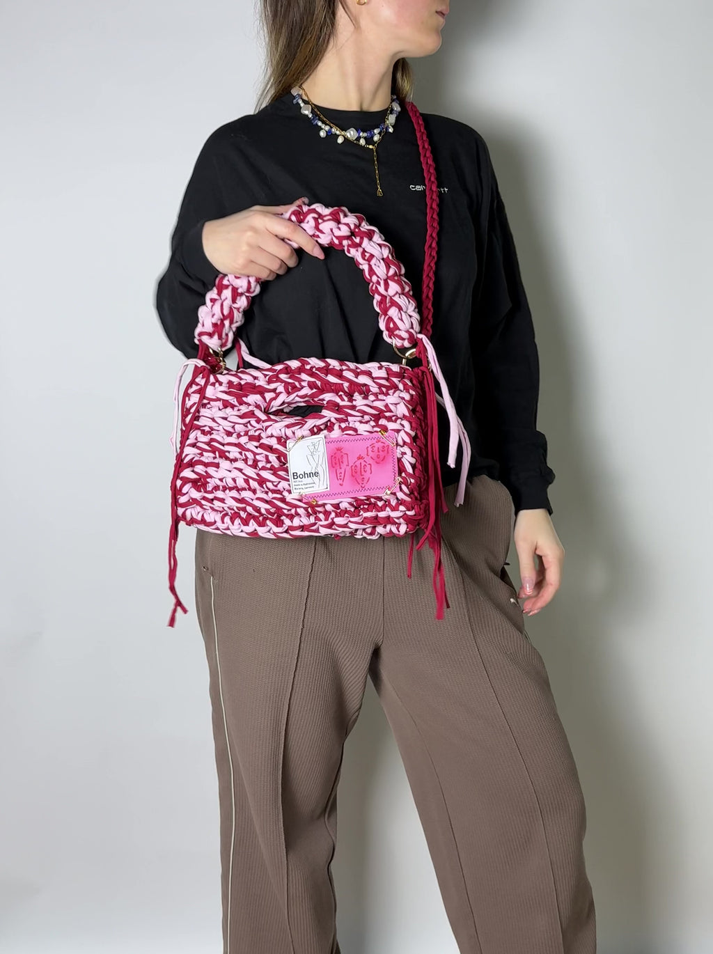 MODUL Berry | handgehäkelte Tasche aus Recyclinggarn