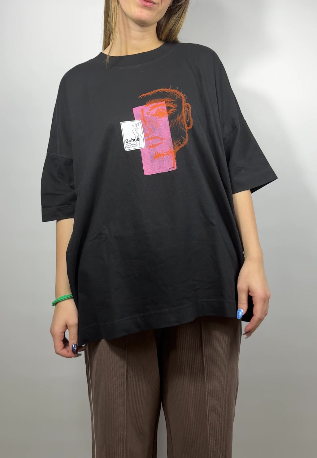 Handbemaltes T-Shirt aus Bio-Baumwolle | XL