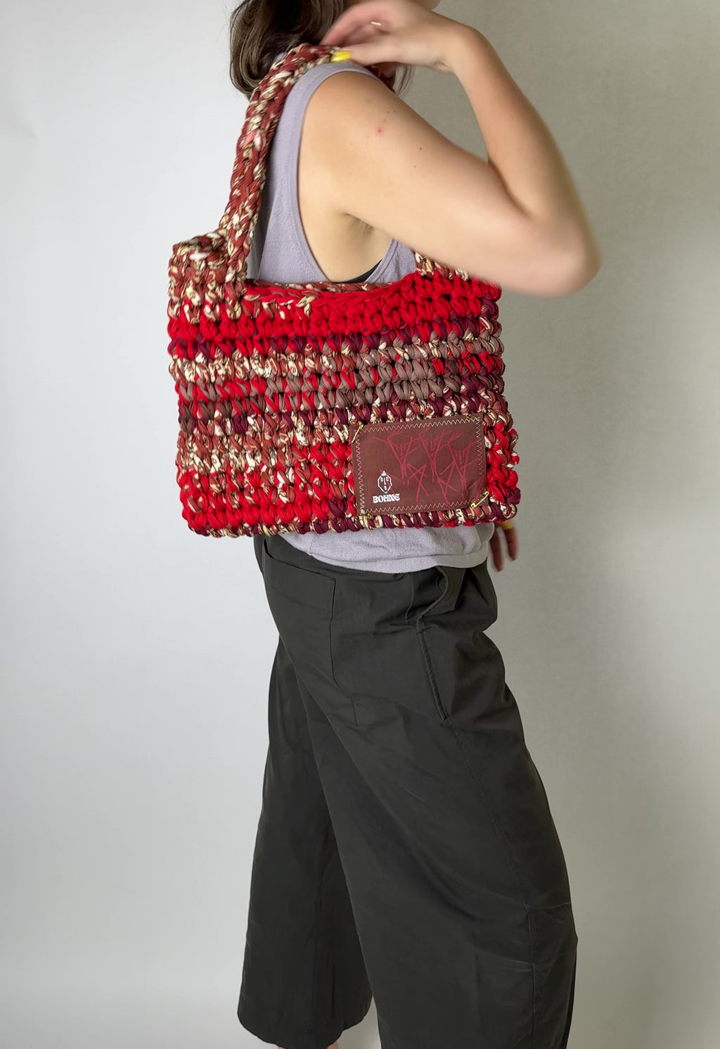 TOTE Ember | handgehäkelte Tasche aus Recyclinggarn
