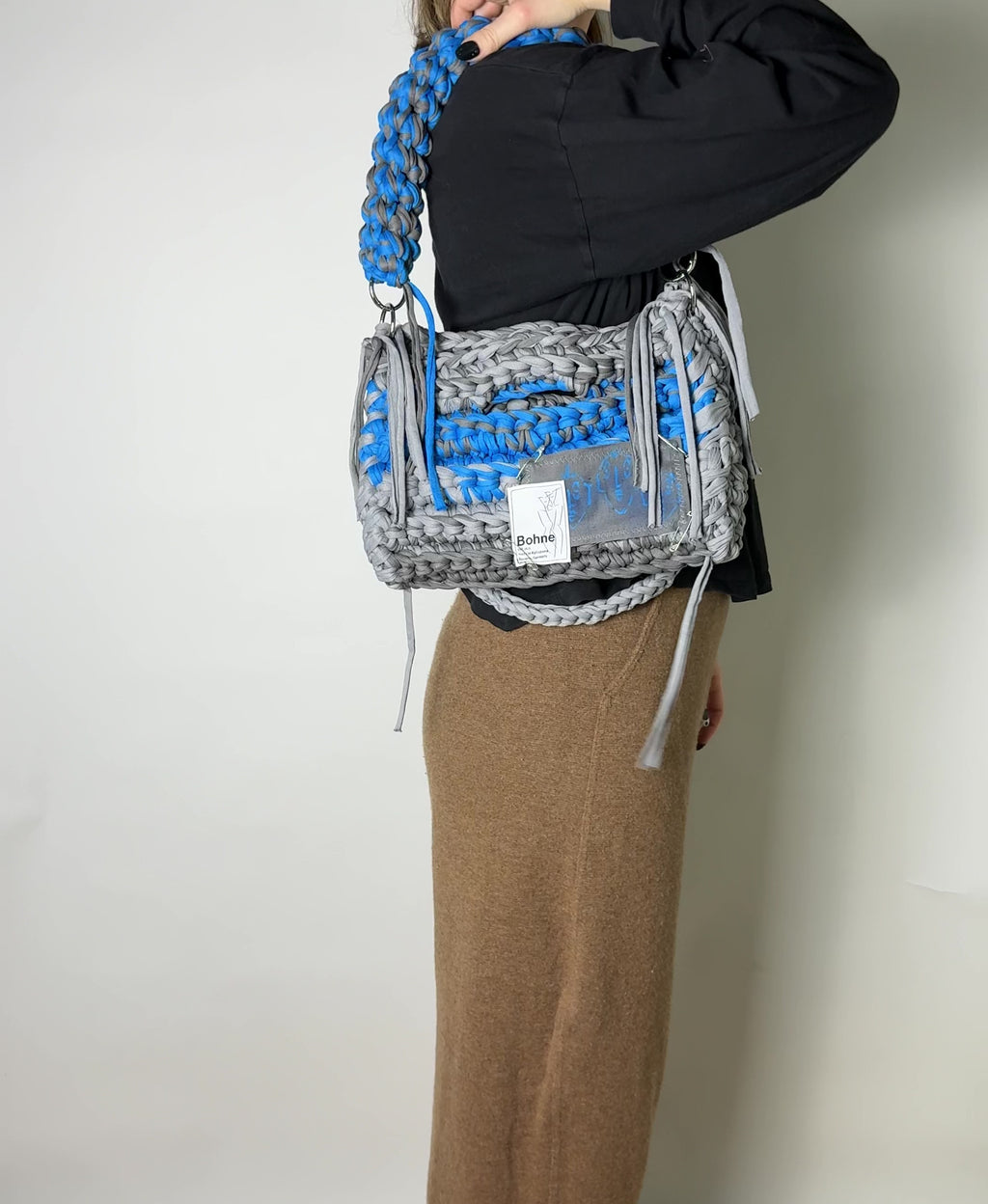 MODUL Stone| handgehäkelte Tasche aus Recyclinggarn
