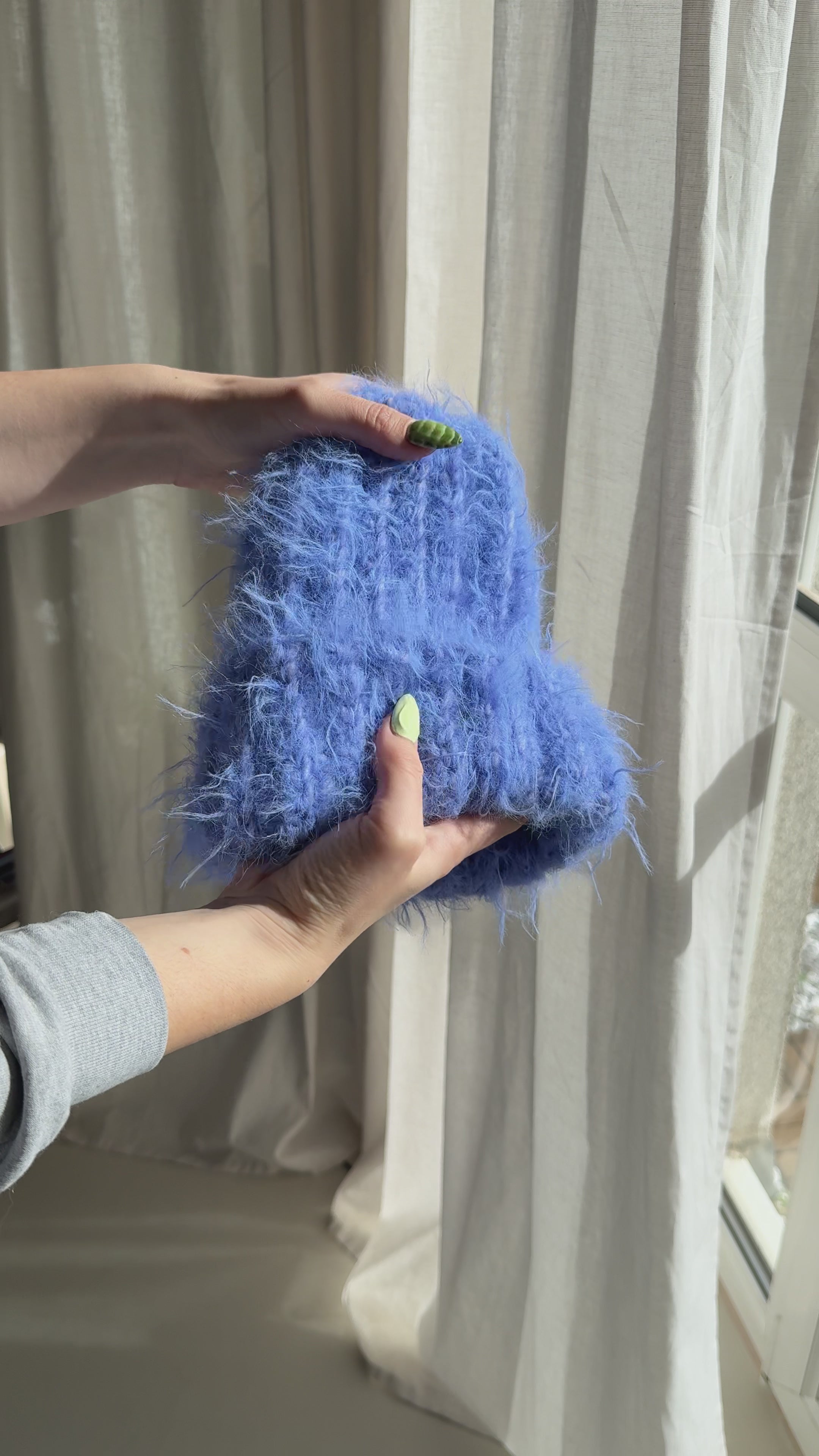 Crochet fuzzy Beanie | Größe S-L