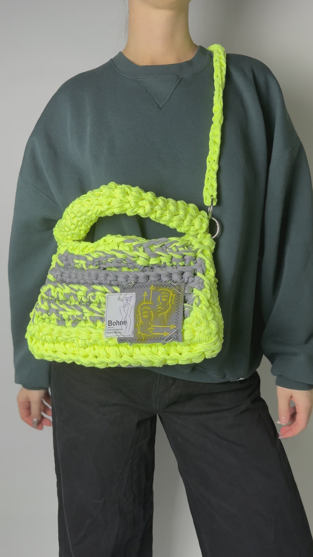 MODUL Signal | handgehäkelte Tasche aus Recyclinggarn
