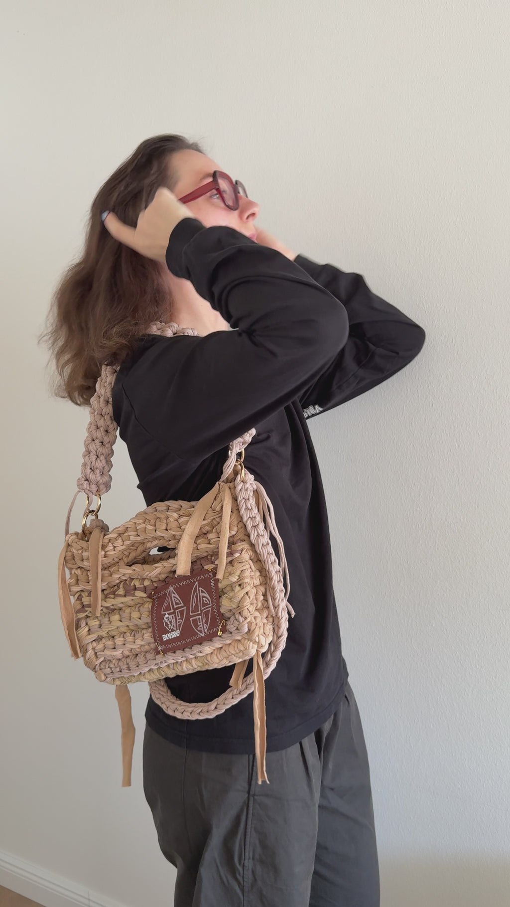 MODUL Sand | handgehäkelte Tasche aus Recyclinggarn
