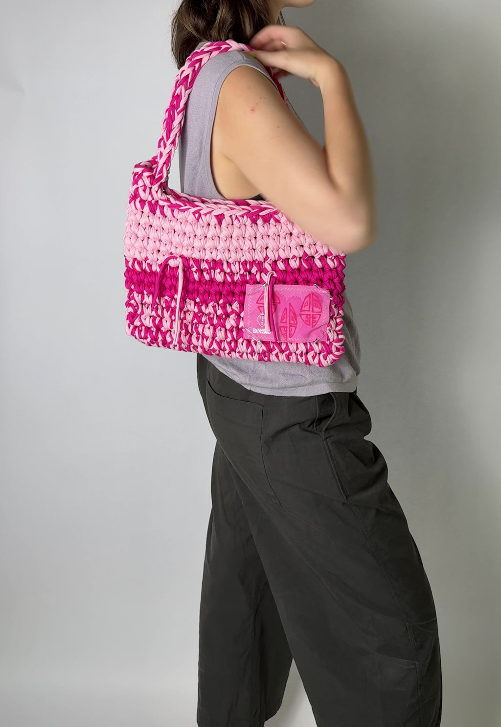 TOTE Candy | handgehäkelte Tasche aus Recyclinggarn