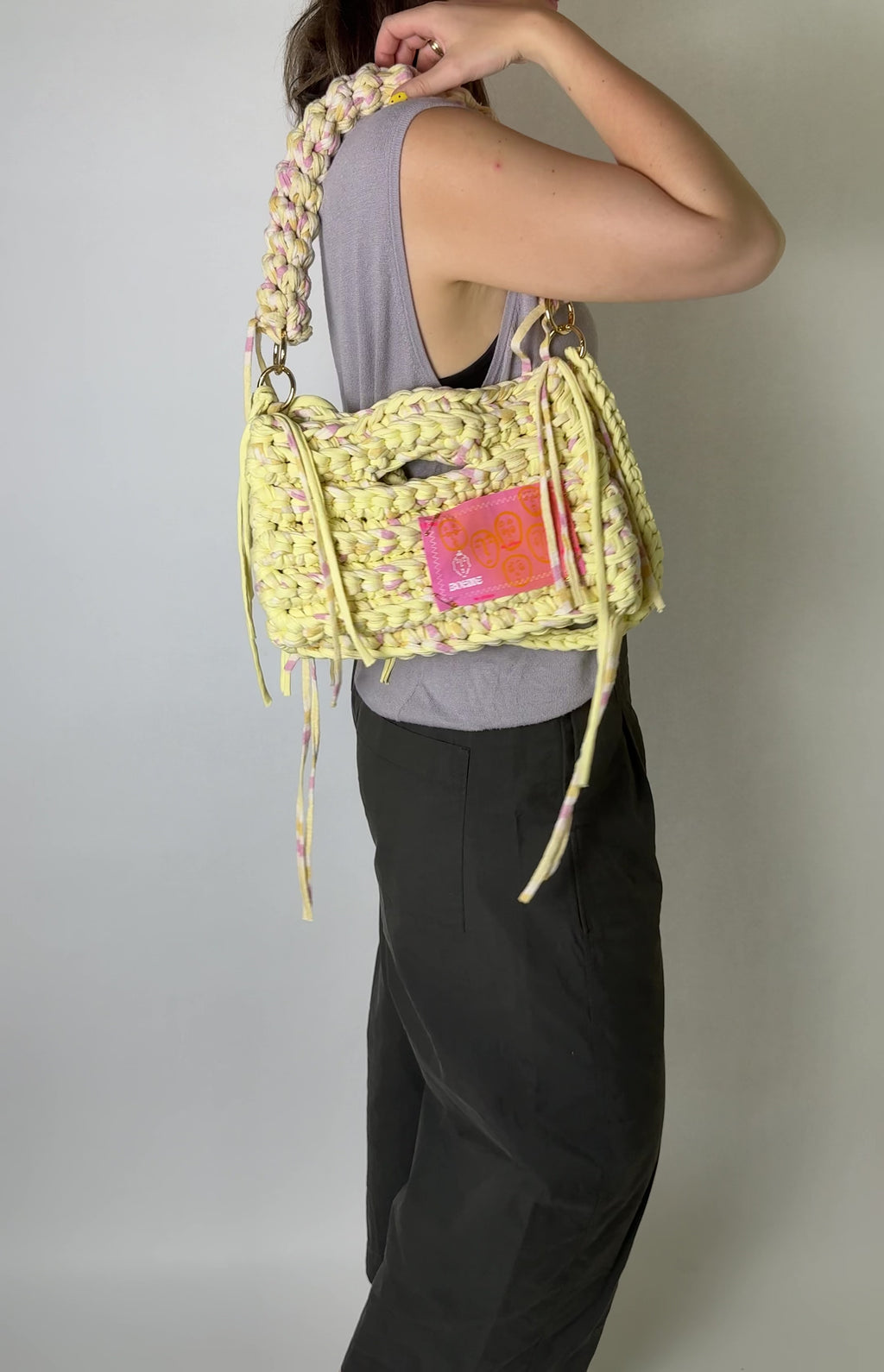 MODUL Blush | handgehäkelte Tasche aus Recyclinggarn