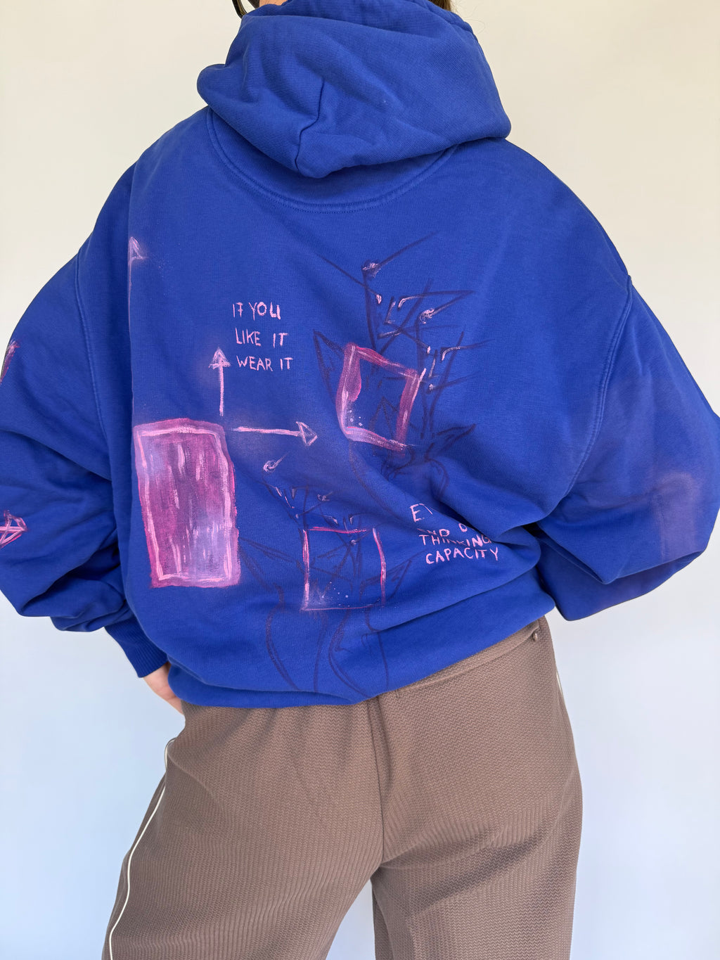 Artwear Oversize Hoodie | Blau / Lila | L