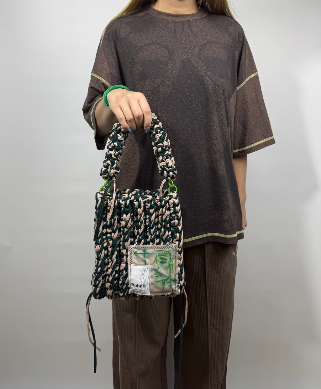 BLOCK Forest | handgehäkelte Tasche aus Recyclinggarn