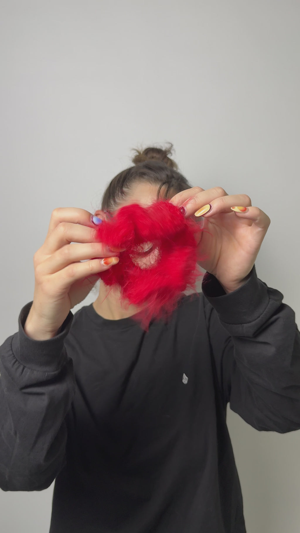 Fuzzy Loop | gehäkeltes Haargummi aus Merino Wollmix