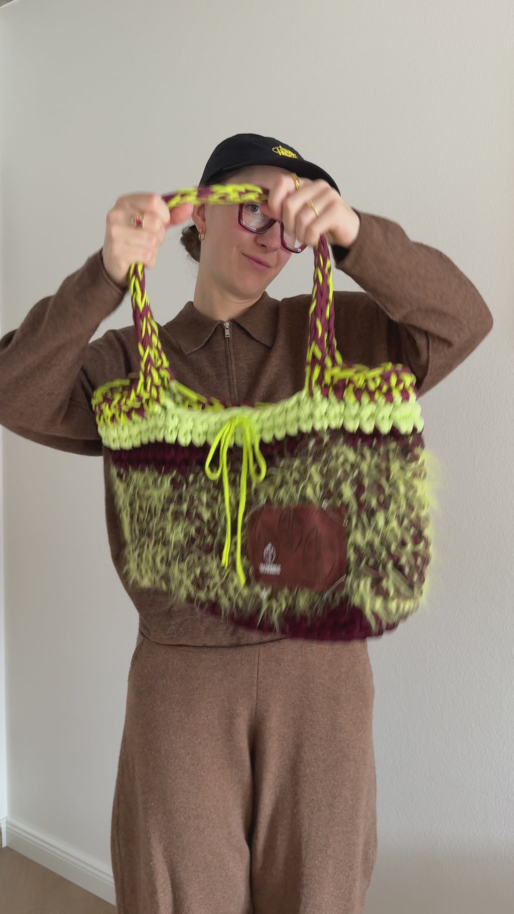TOTE Wild Fern | handgehäkelte Tasche aus Recyclinggarn